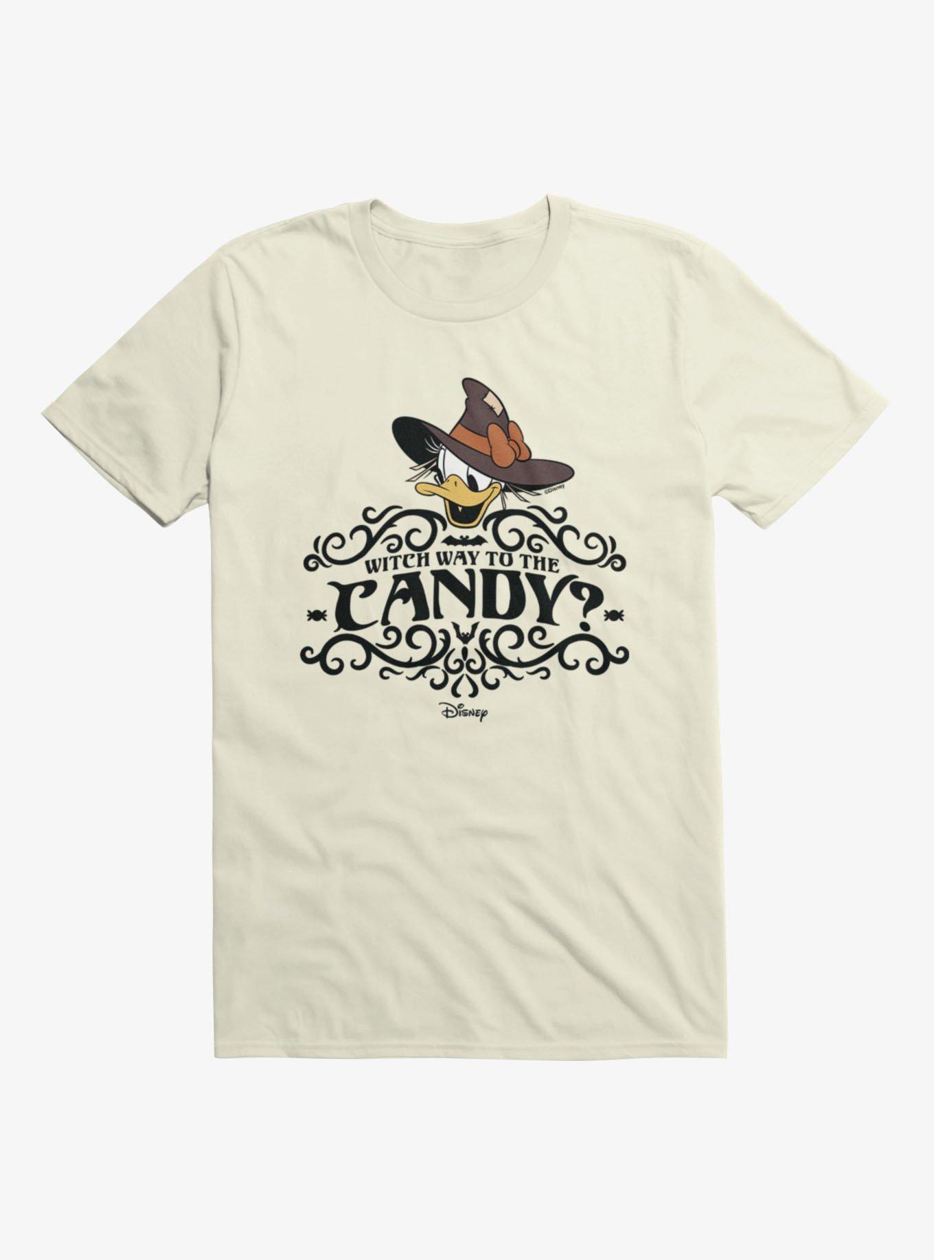Disney Mickey Mouse Witch Way To Candy? Donald Duck T-Shirt