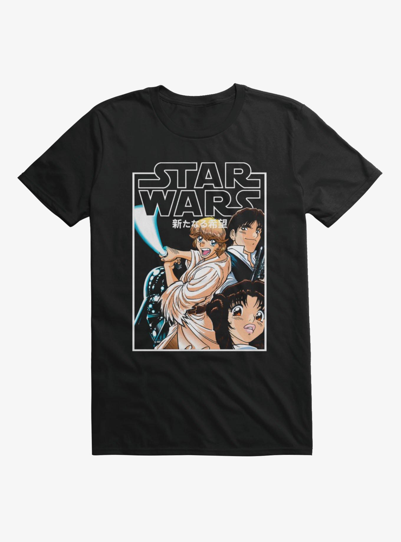 Star Wars Manga Style Trio T-Shirt, BLACK, hi-res view 1