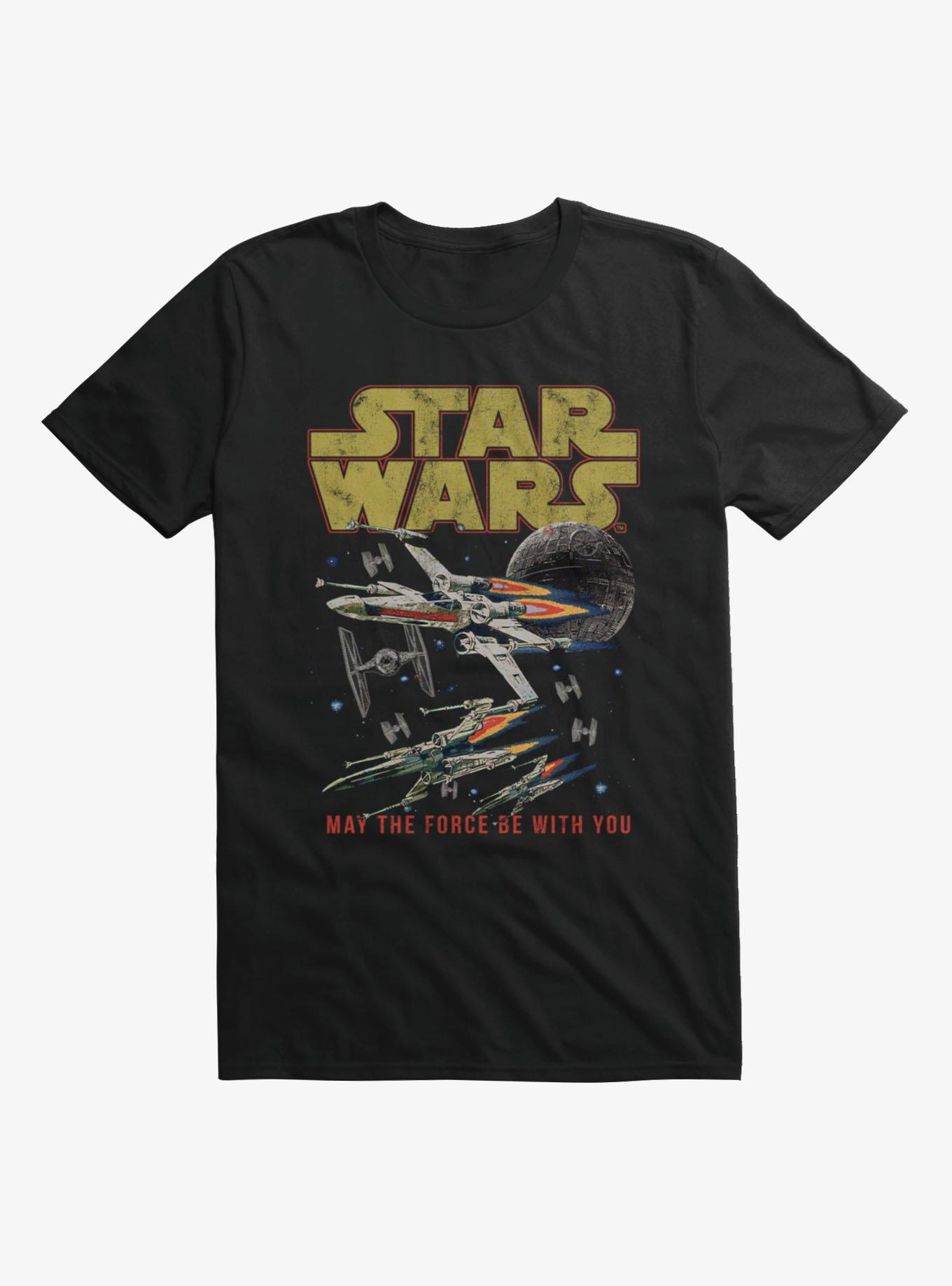 Star Wars X-Wing May the Force Be With You T-Shirt, BLACK, hi-res view 1