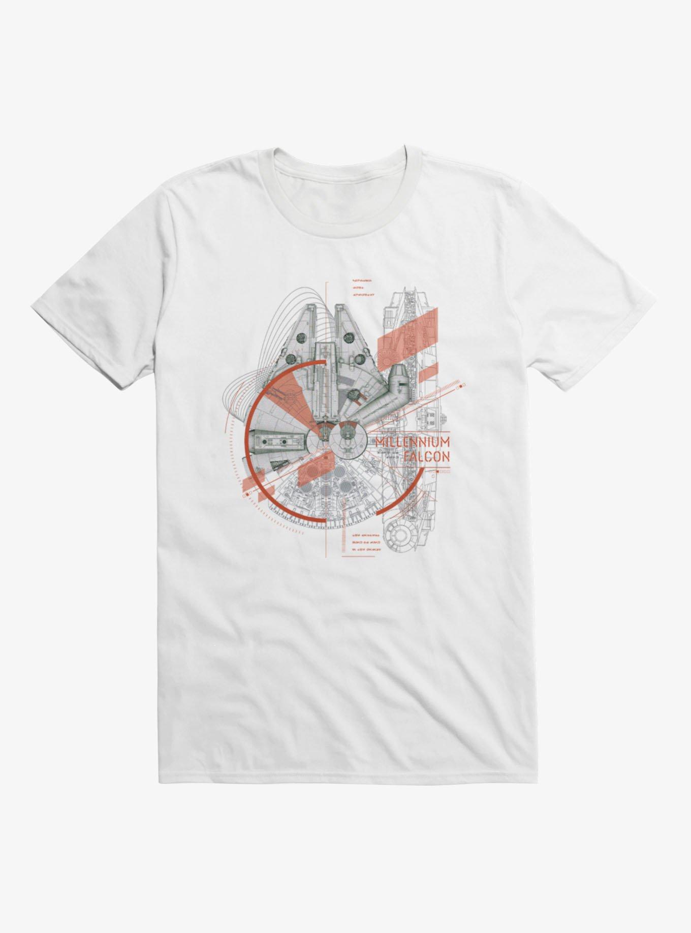 Star Wars Millennium Falcon Technical Diagram T-Shirt, , hi-res view 1