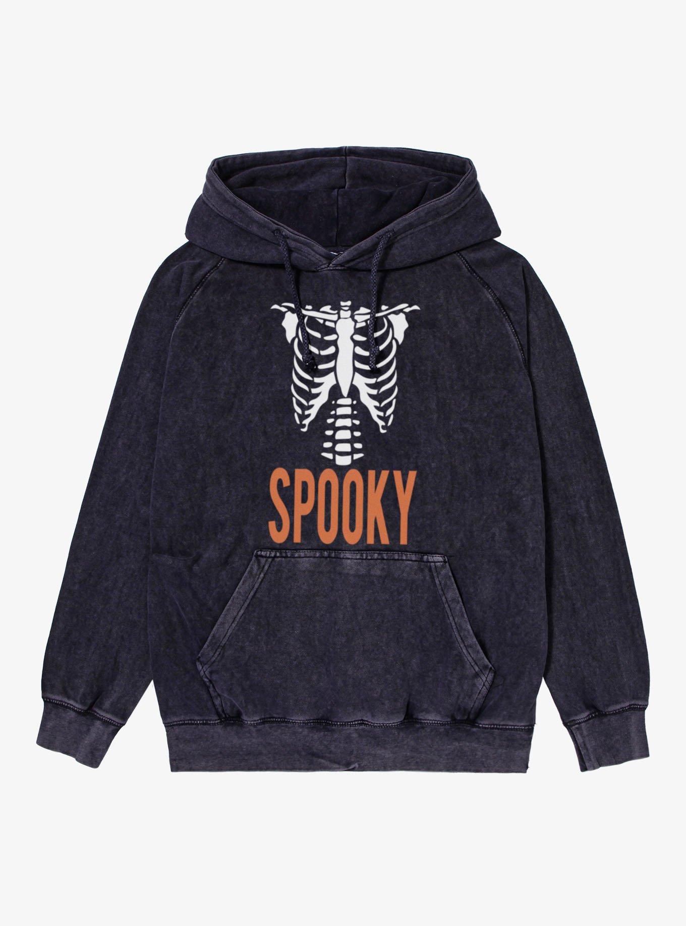 Spooky Skeleton Bones Mineral Wash Hoodie