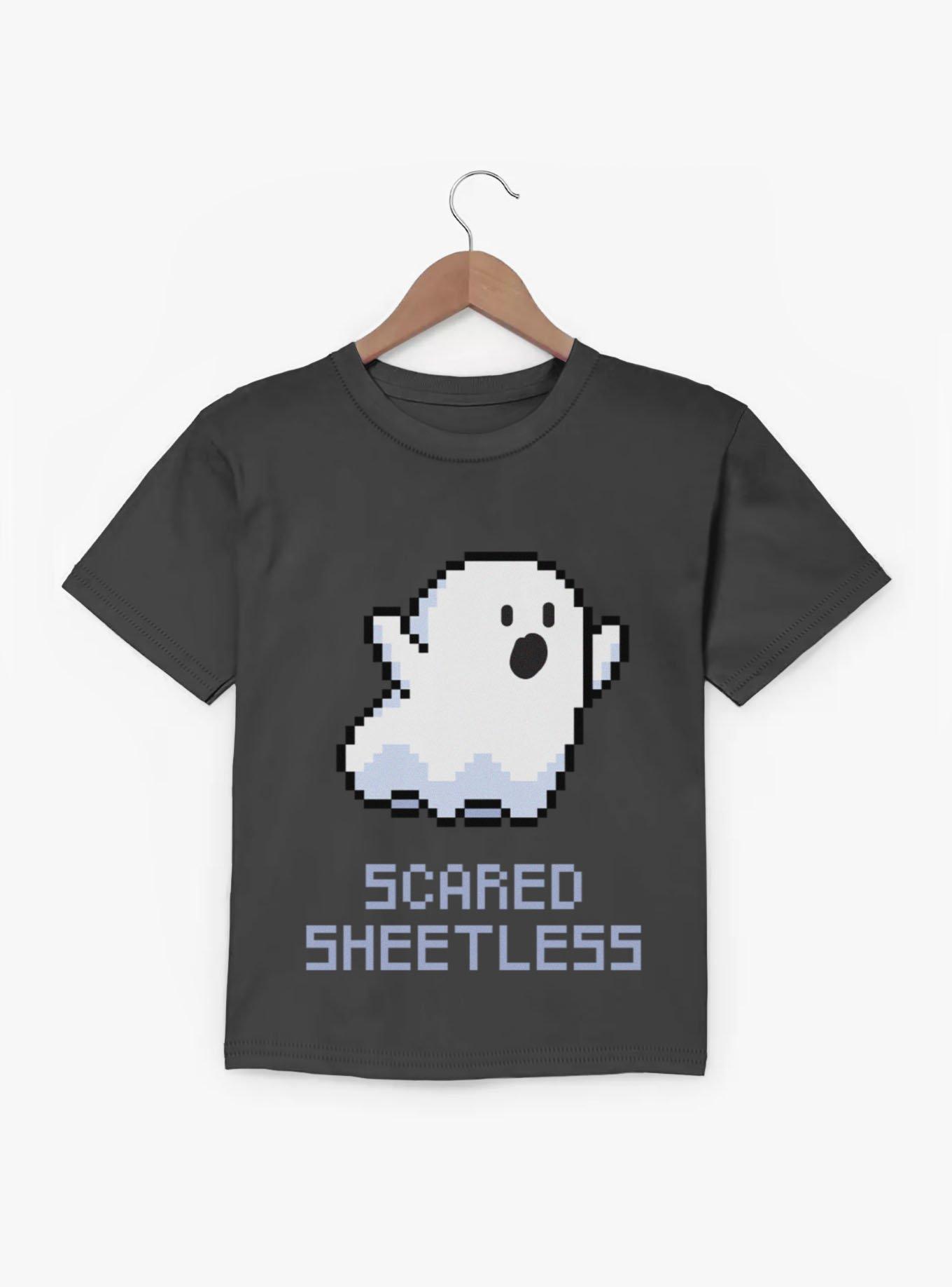 Scared Sheetless Pixel Ghost Youth T-Shirt