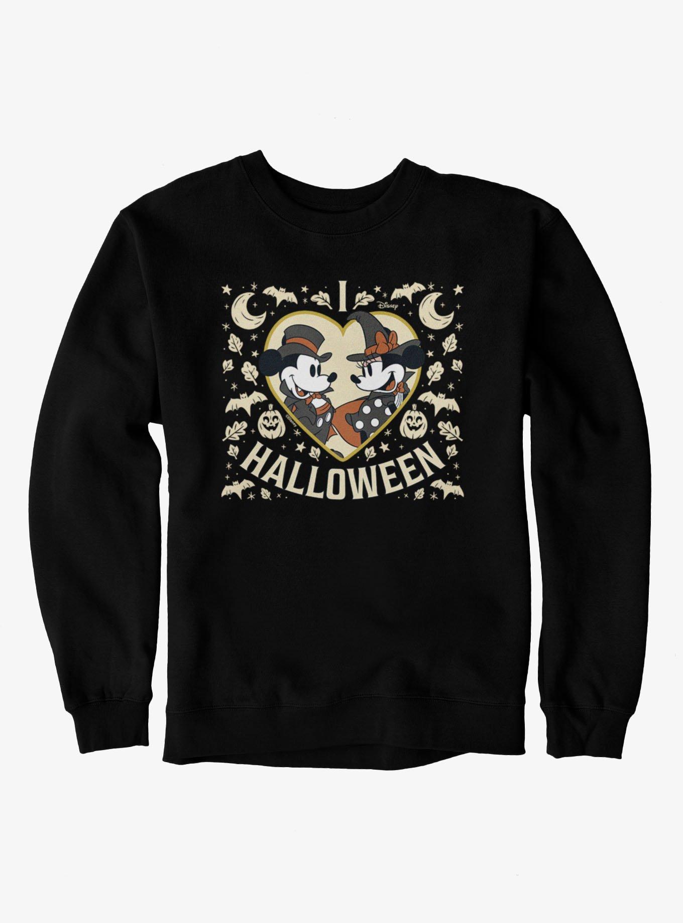 Disney Mickey Mouse I Heart Halloween Mickey And Minnie Sweatshirt