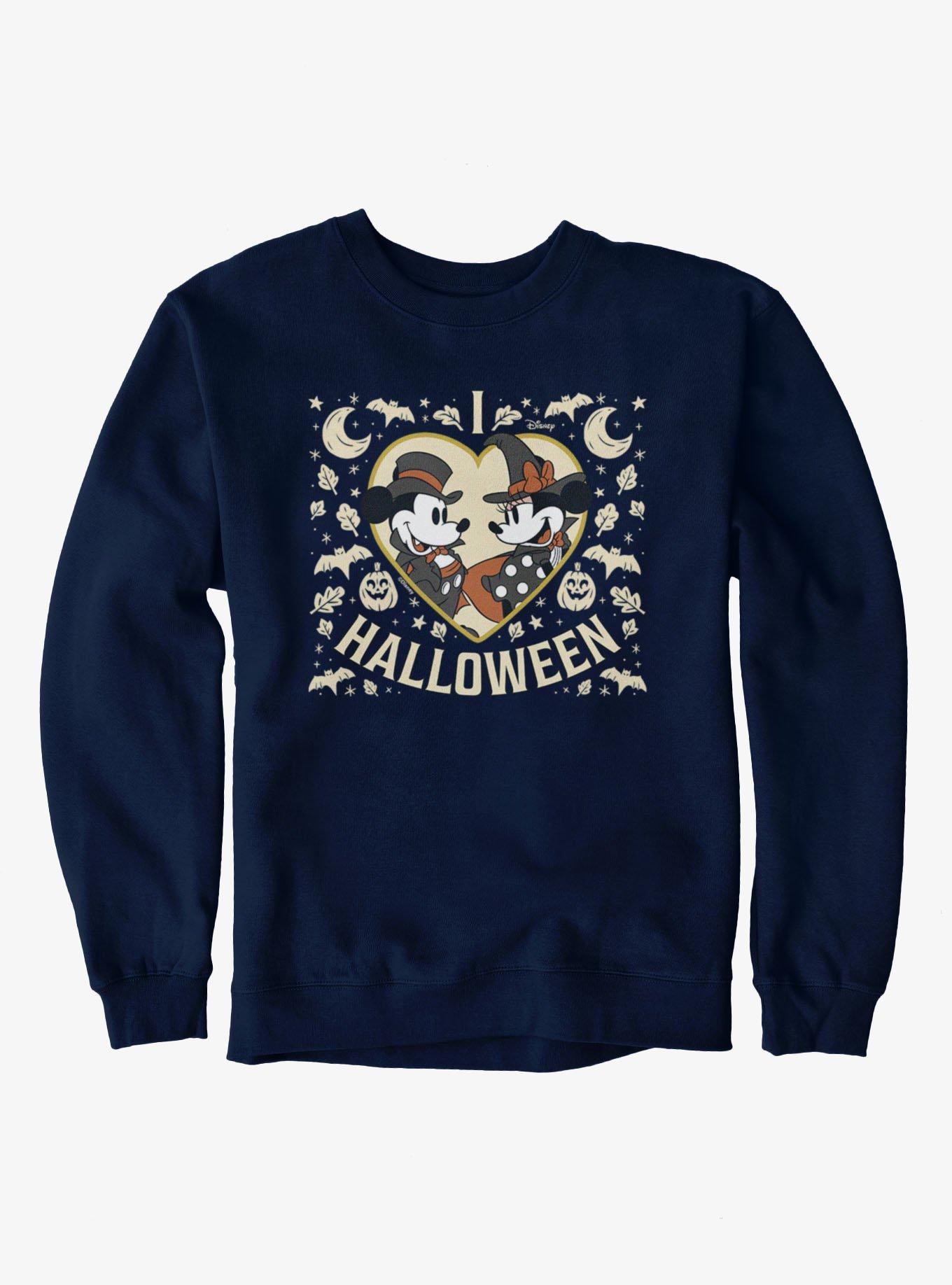 Disney Mickey Mouse I Heart Halloween Mickey And Minnie Sweatshirt
