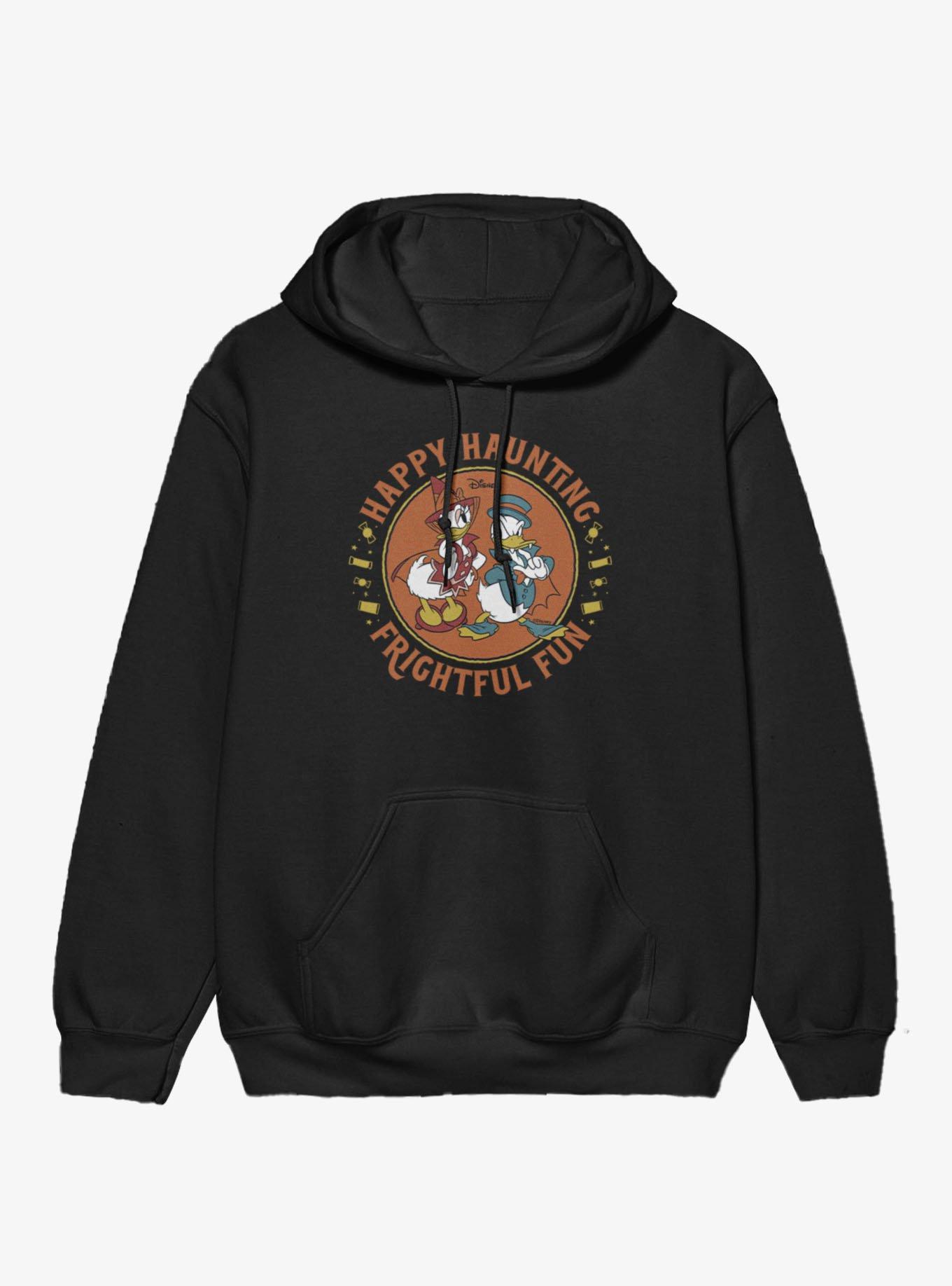 Disney Mickey Mouse Happy Haunting Frightful Fun Donald And Daisy Hoodie