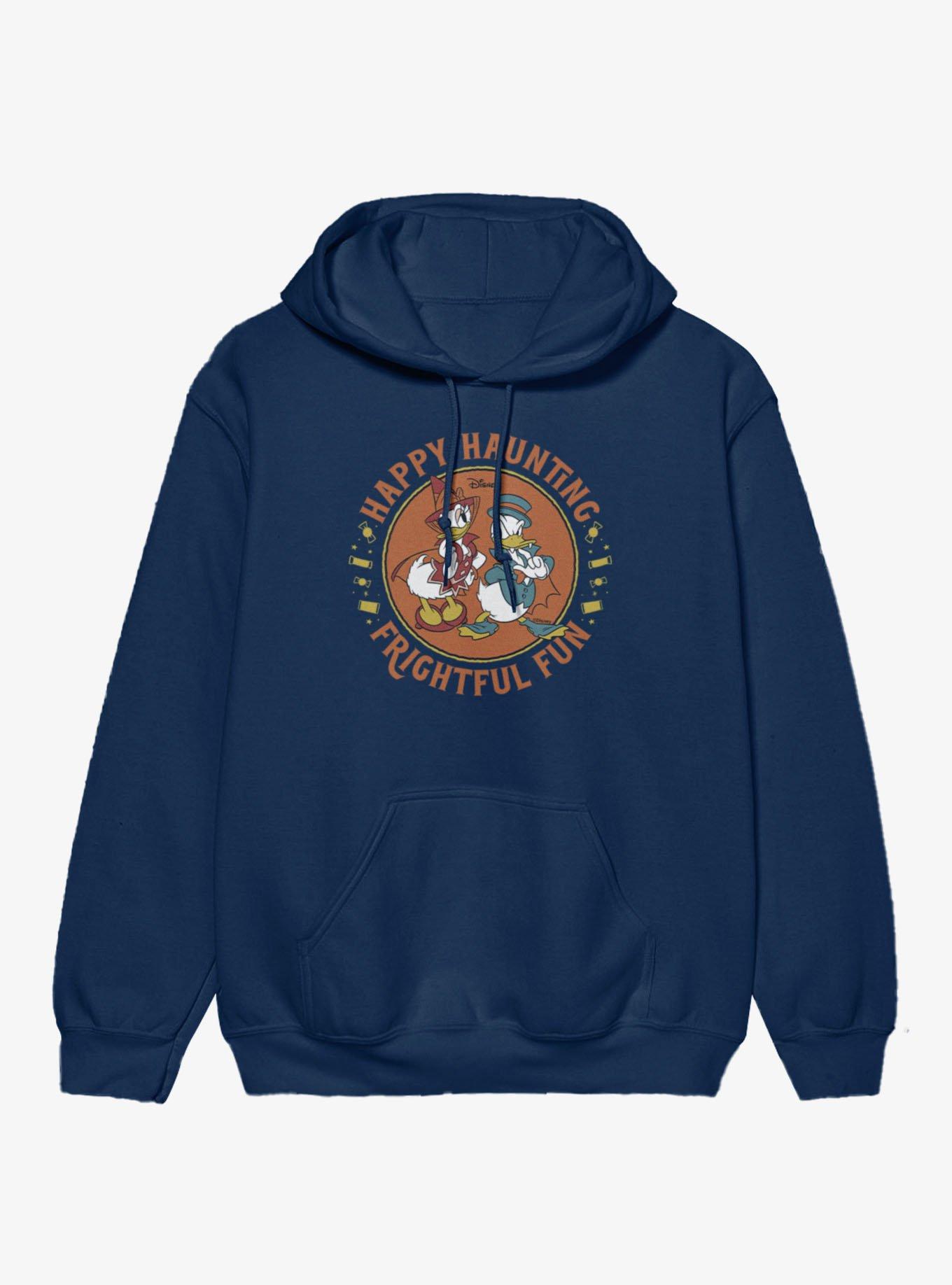 Disney Mickey Mouse Happy Haunting Frightful Fun Donald And Daisy Hoodie