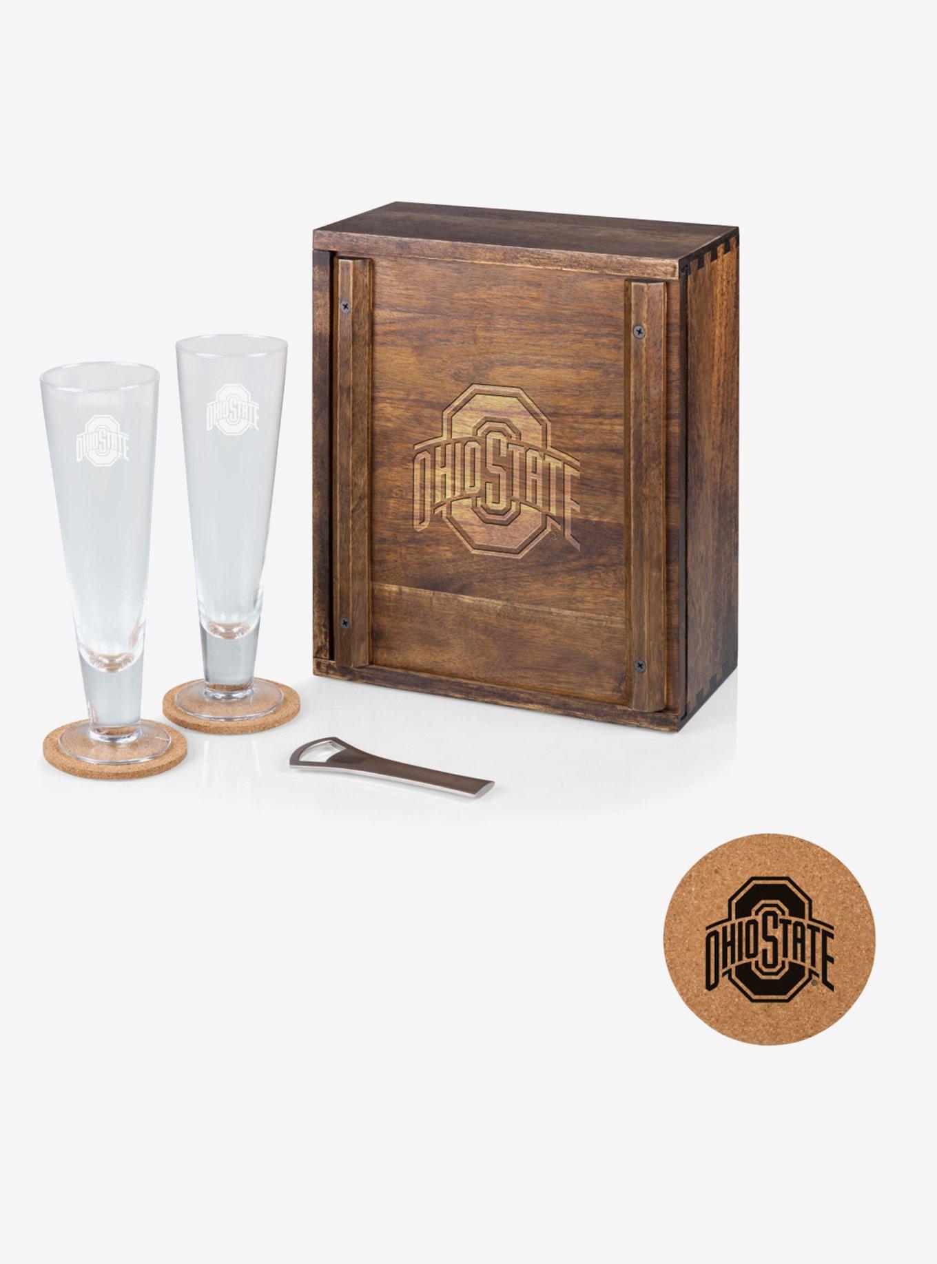 NCAA Ohio State Buckeyes Pilsner Beer Glass Gift Set