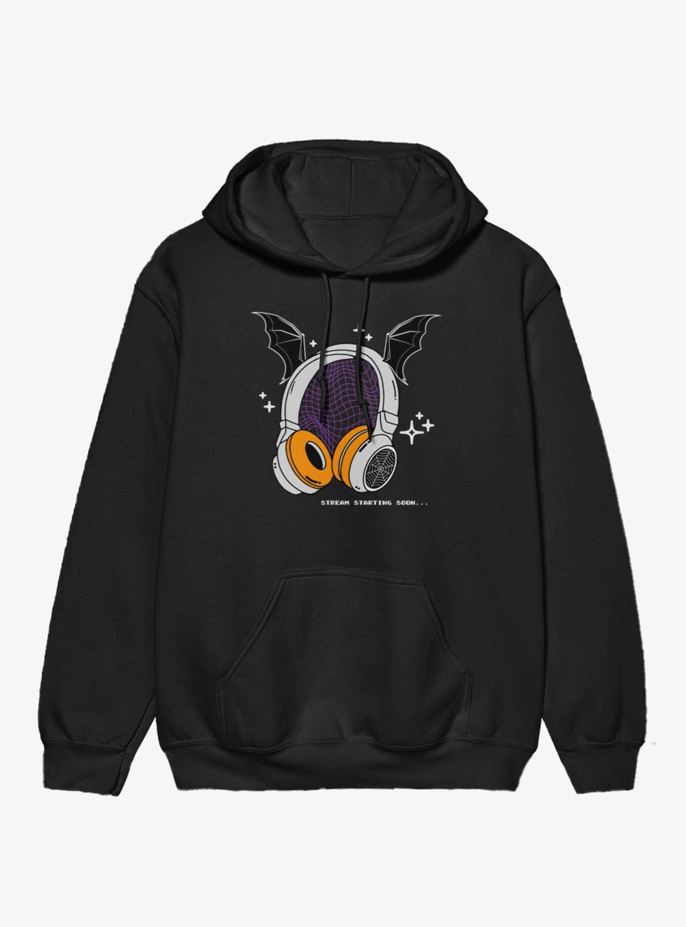 Stream Starting Soon Headphones Bat Spider Hoodie