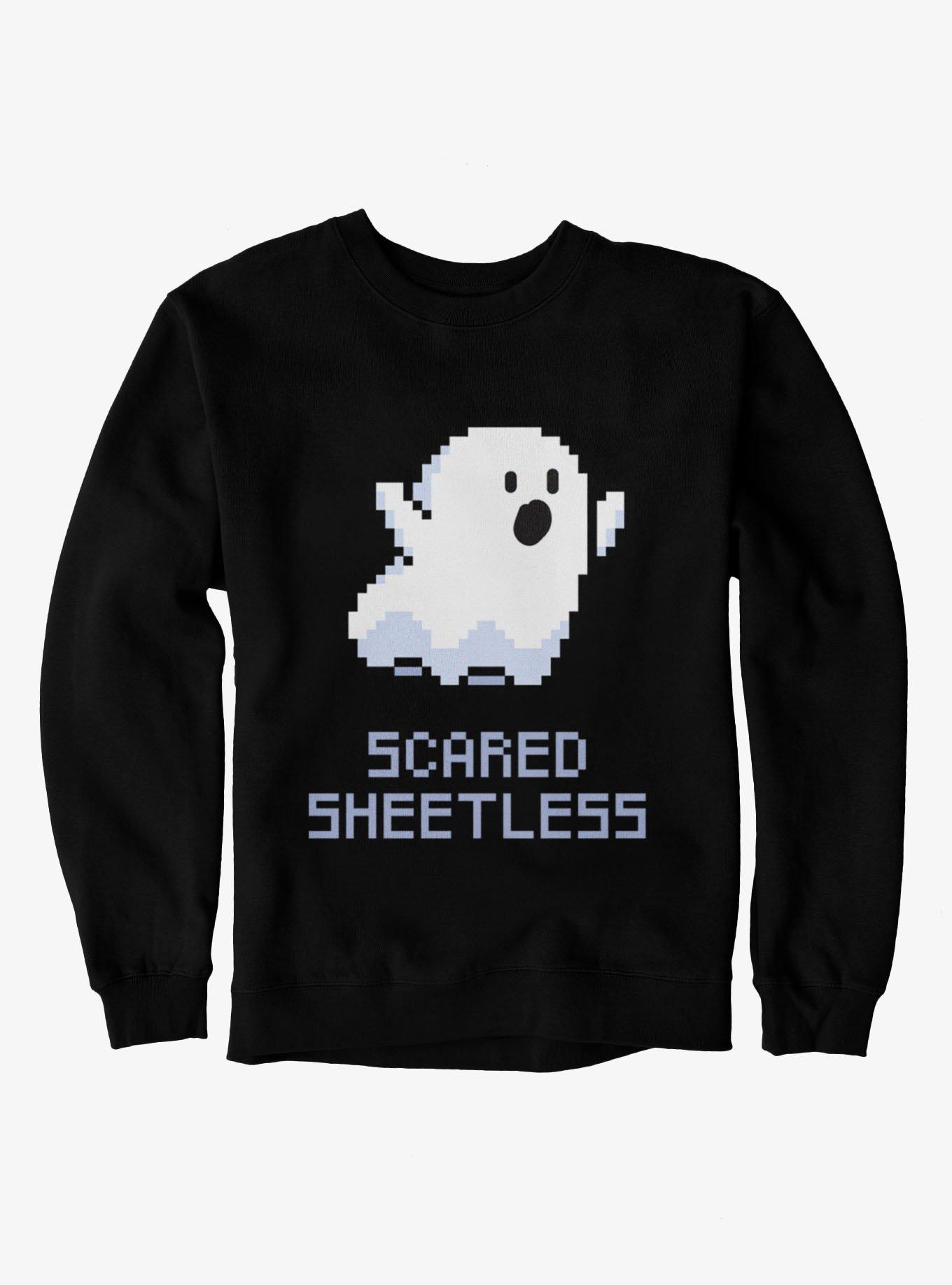Scared Sheetless Pixel Ghost Sweatshirt