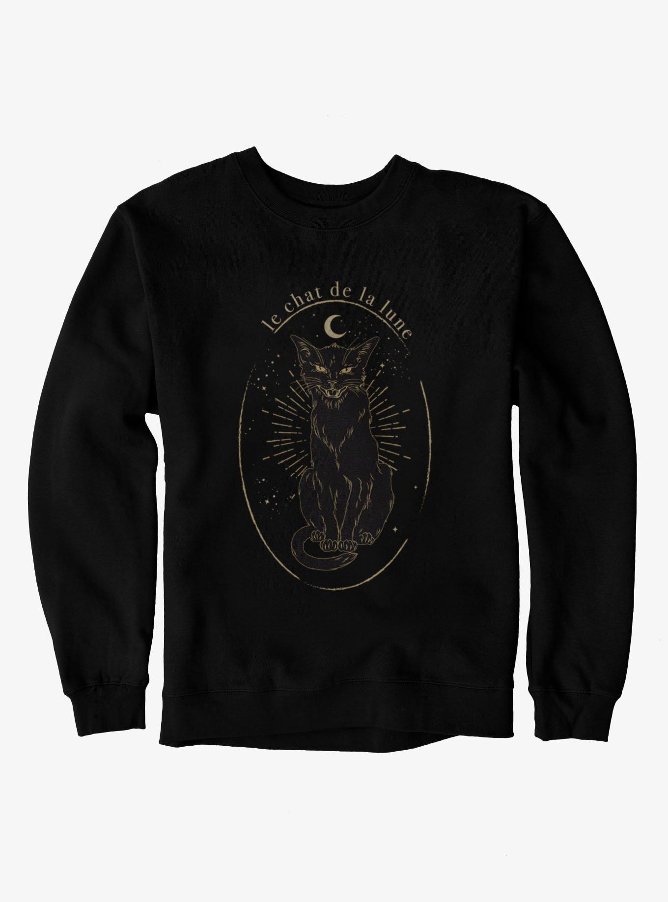 Le Chat De La Lune Black Cat Sweatshirt