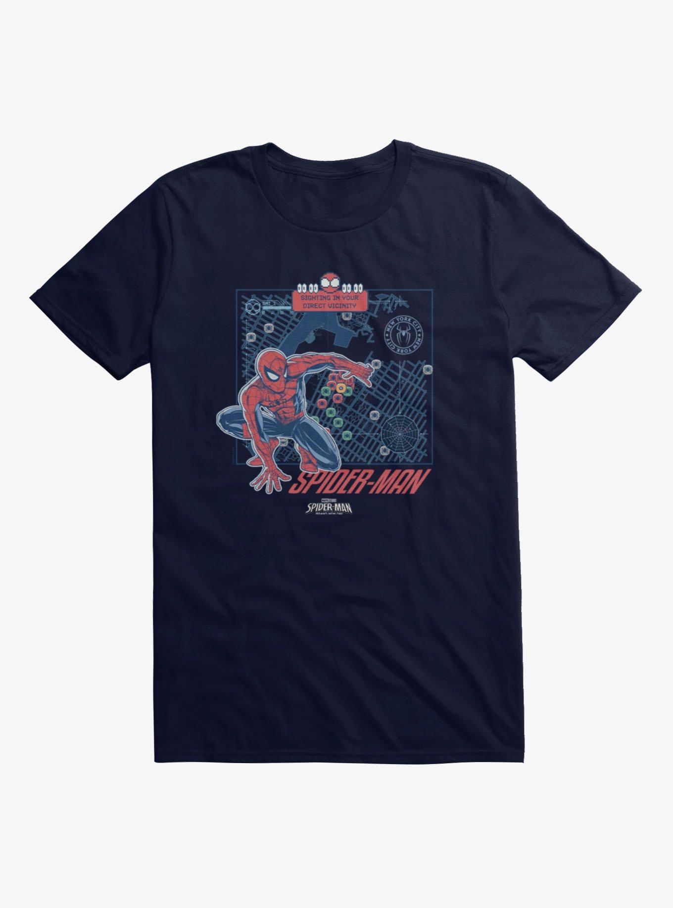 Marvel Spider-Man Brand New Day Sighting In Your Vicinity Spidey Tracker T-Shirt, , hi-res view 1