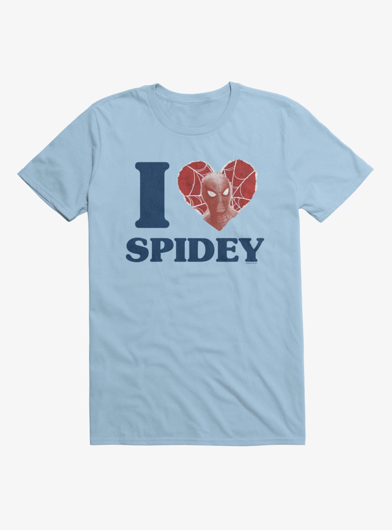 Marvel Spider-Man Brand New Day I Love Spidey Face Heart T-Shirt