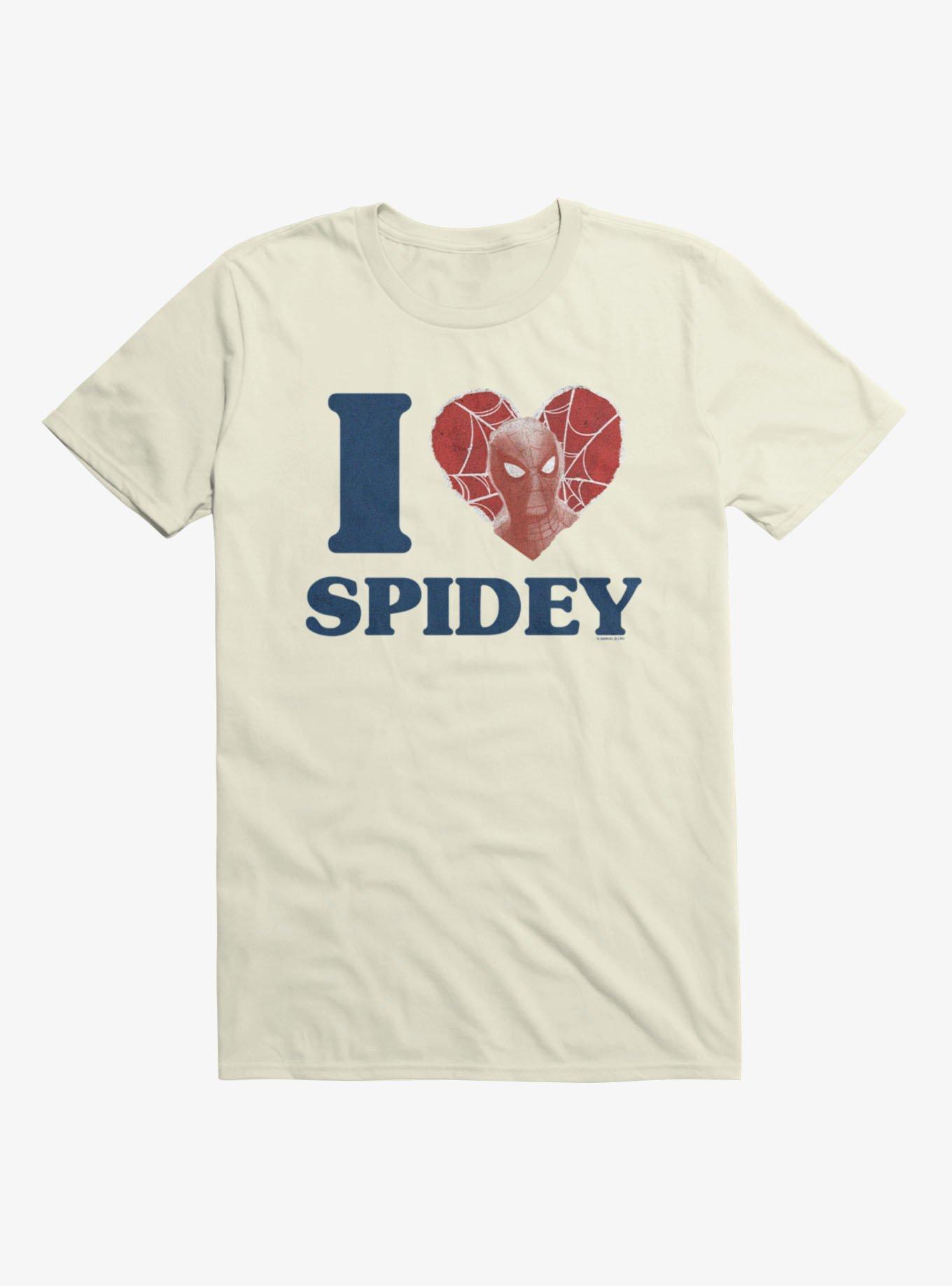 Marvel Spider-Man Brand New Day I Love Spidey Face Heart T-Shirt