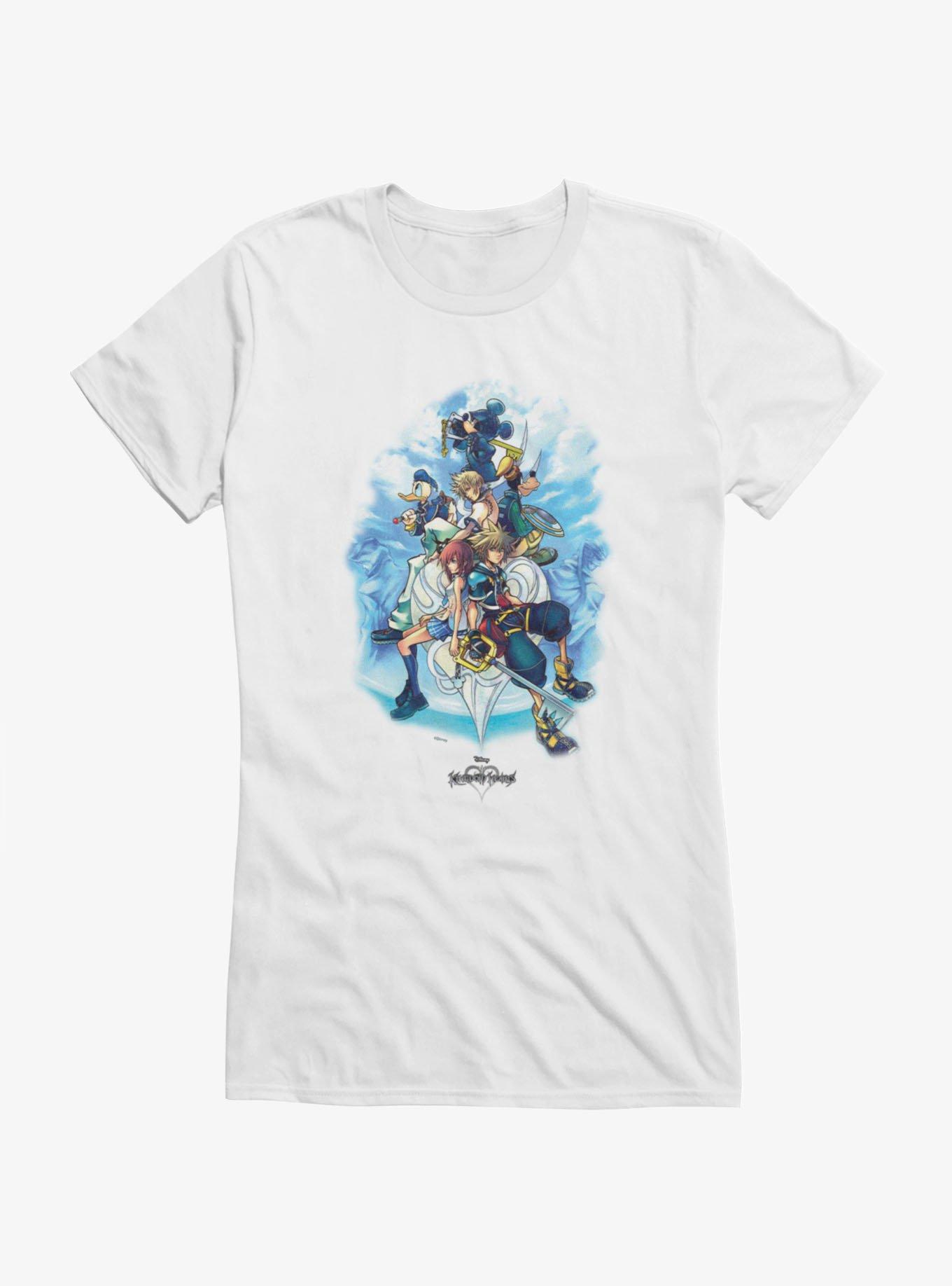 Disney Kingdom Hearts Floating Cloud Group Shot Girls T-Shirt