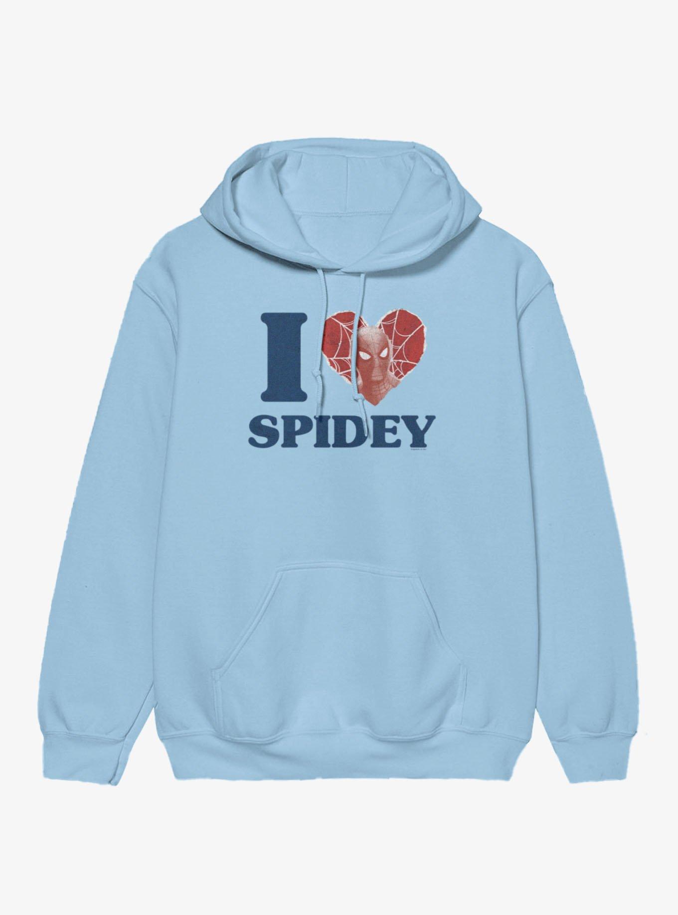 Marvel Spider-Man Brand New Day I Love Spidey Face Heart Hoodie