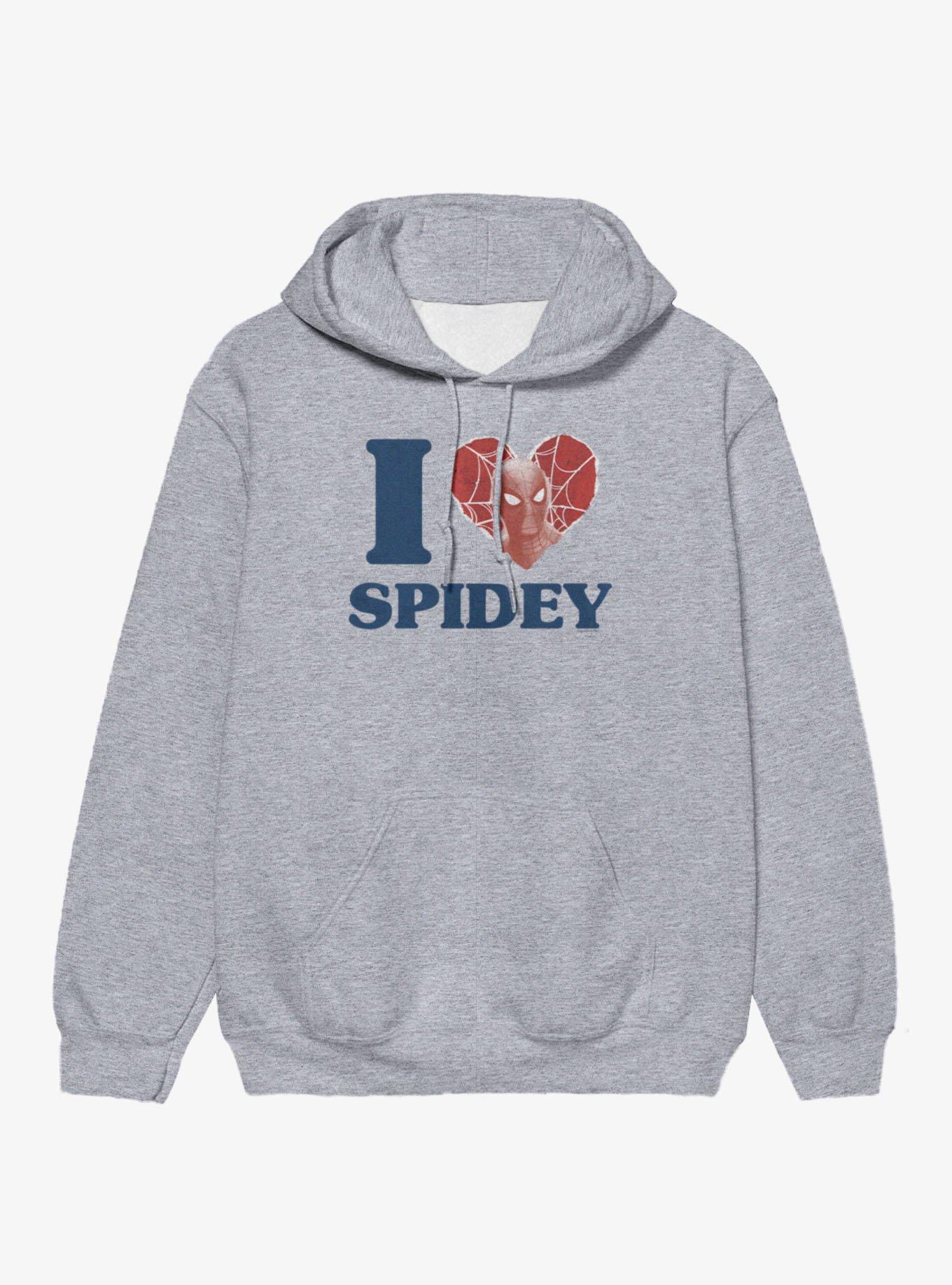 Marvel Spider-Man Brand New Day I Love Spidey Face Heart Hoodie