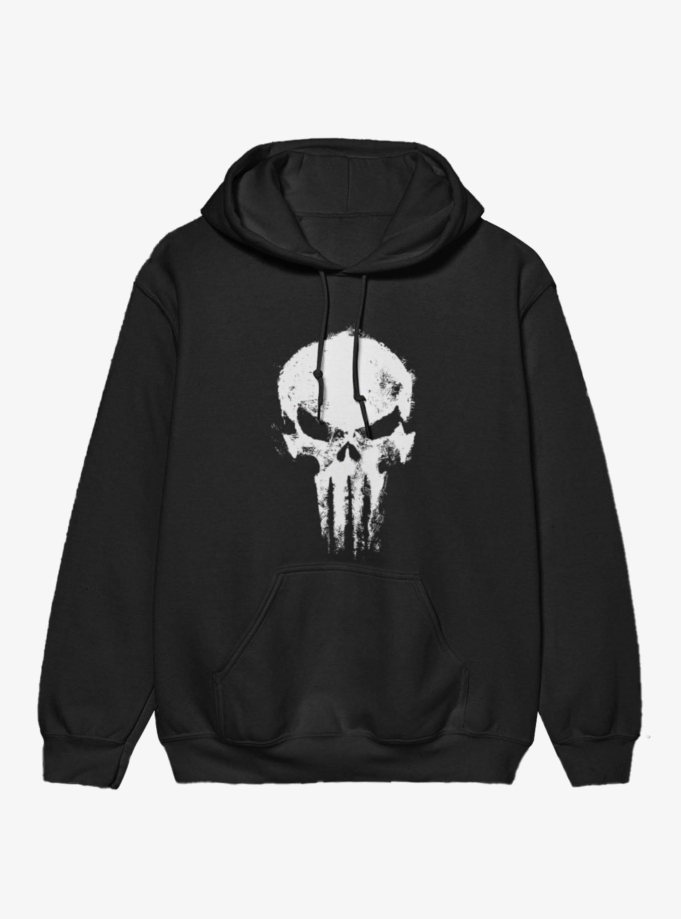Marvel Spider-Man Brand New Day Brushed Punisher Skull Hoodie