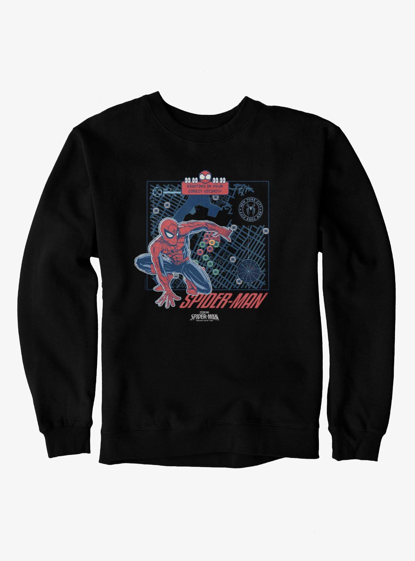 Marvel Spider-Man Brand New Day Sighting In Your Vicinity Spidey Tracker Sweatshirt