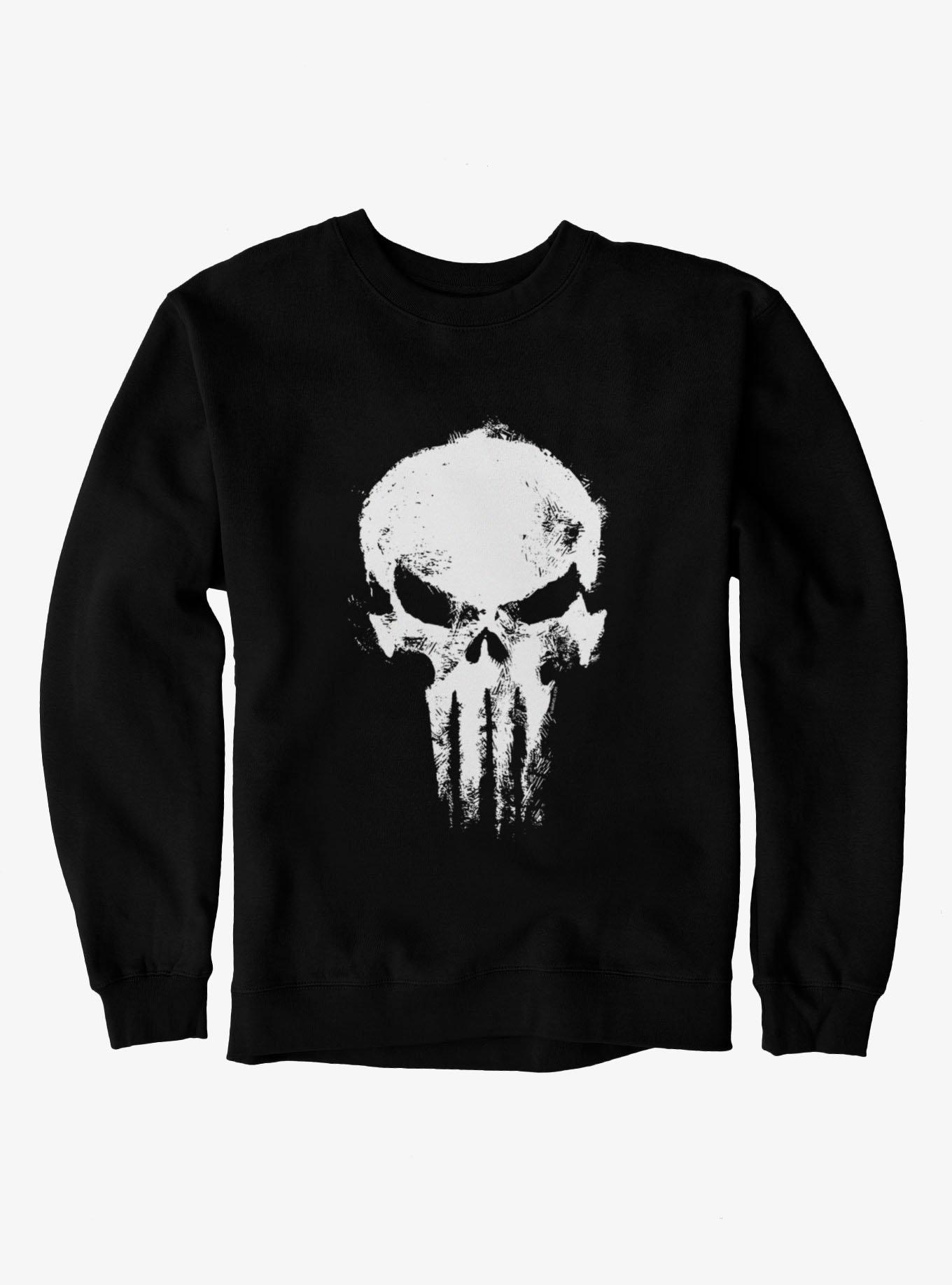 Marvel Spider-Man Brand New Day Brushed Punisher Skull Sweatshirt