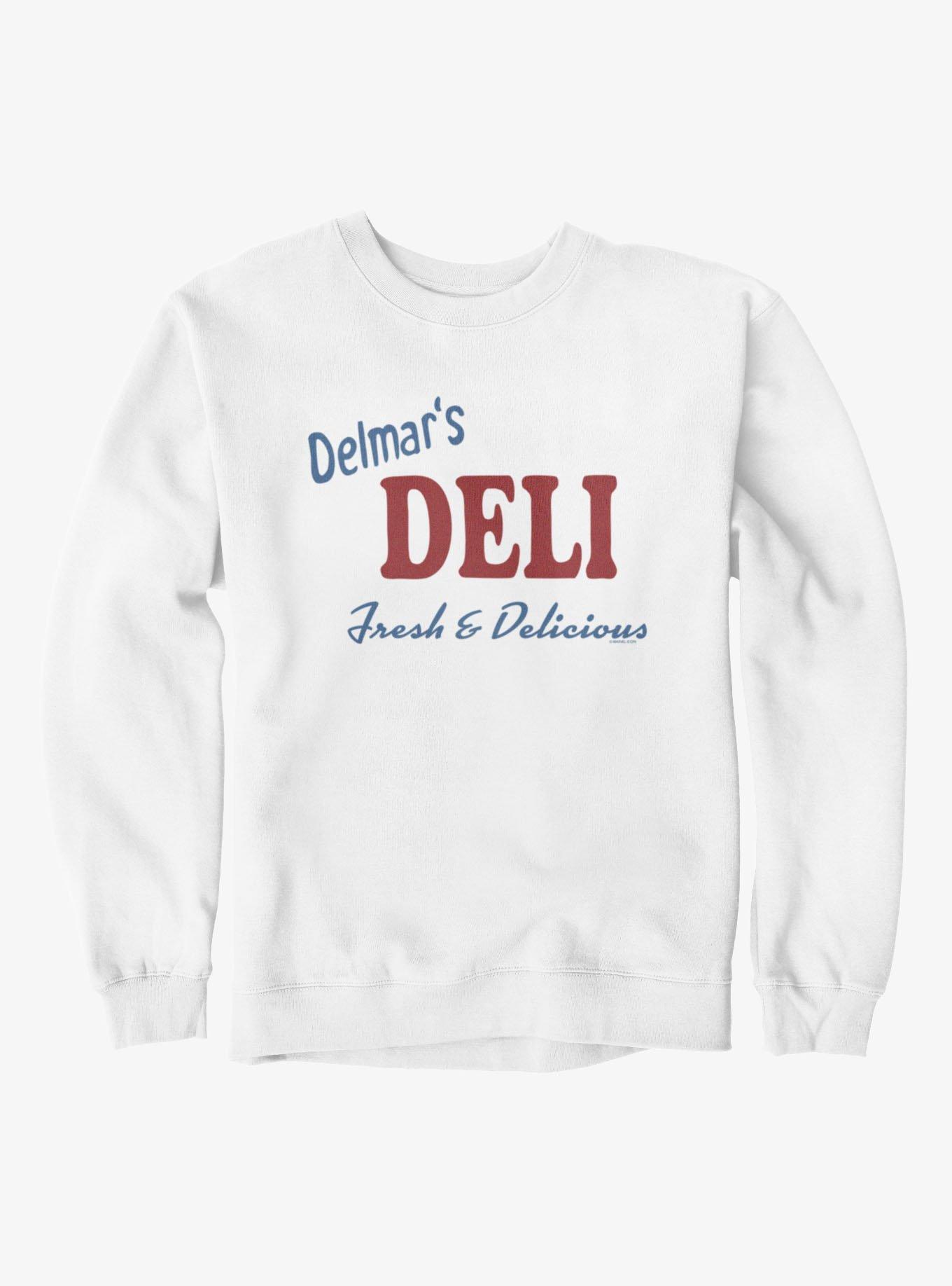 Marvel Spider-Man Brand New Day Delmar's Deli Fresh & Delicious Sweatshirt