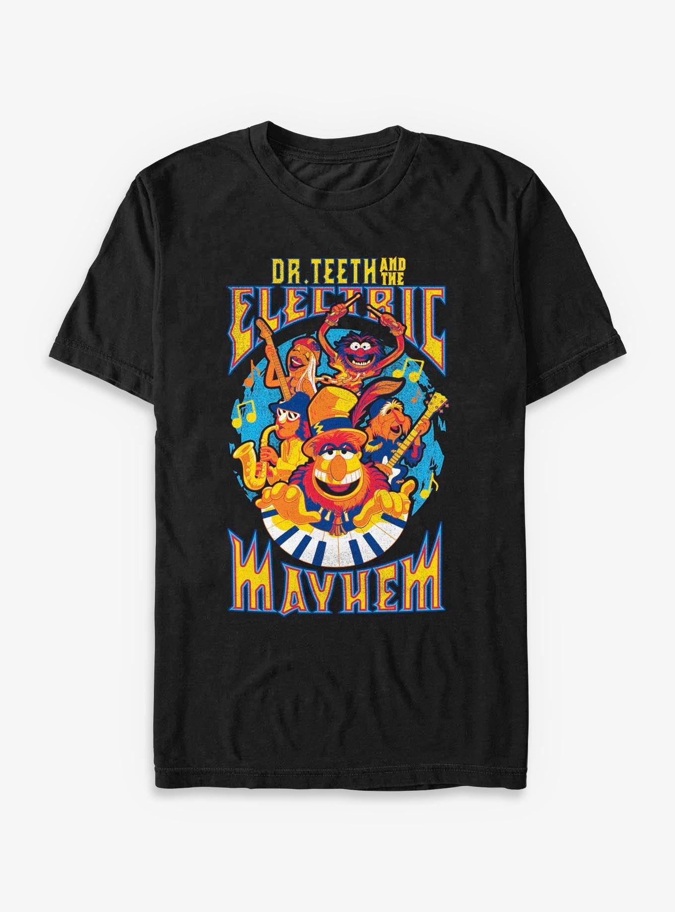 Disney The Muppets Electic Mayhem Band T-Shirt, BLACK, hi-res view 1