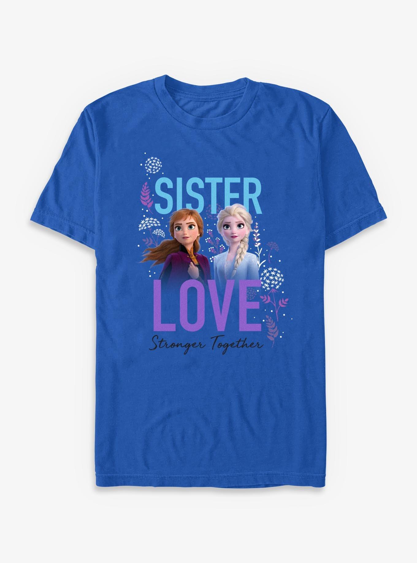 Disney Frozen 2 Sisters Strong Together T-Shirt, ROYAL, hi-res view 1