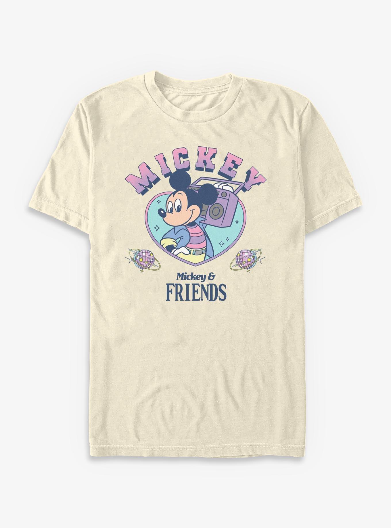 リンクアット MICKEY FRIENDS HEART SHIRT Disney Mickey Mouse Mickey Boombox Heart T-Shirt - BEIGETAN | Hot