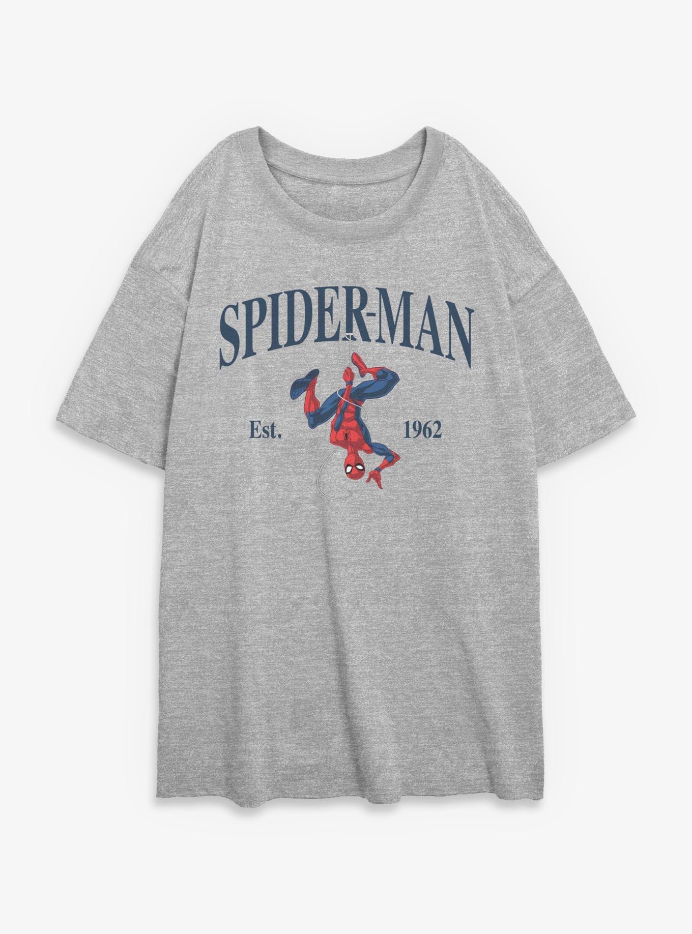 Marvel Spider-Man Web Hanging Girls Oversized T-Shirt