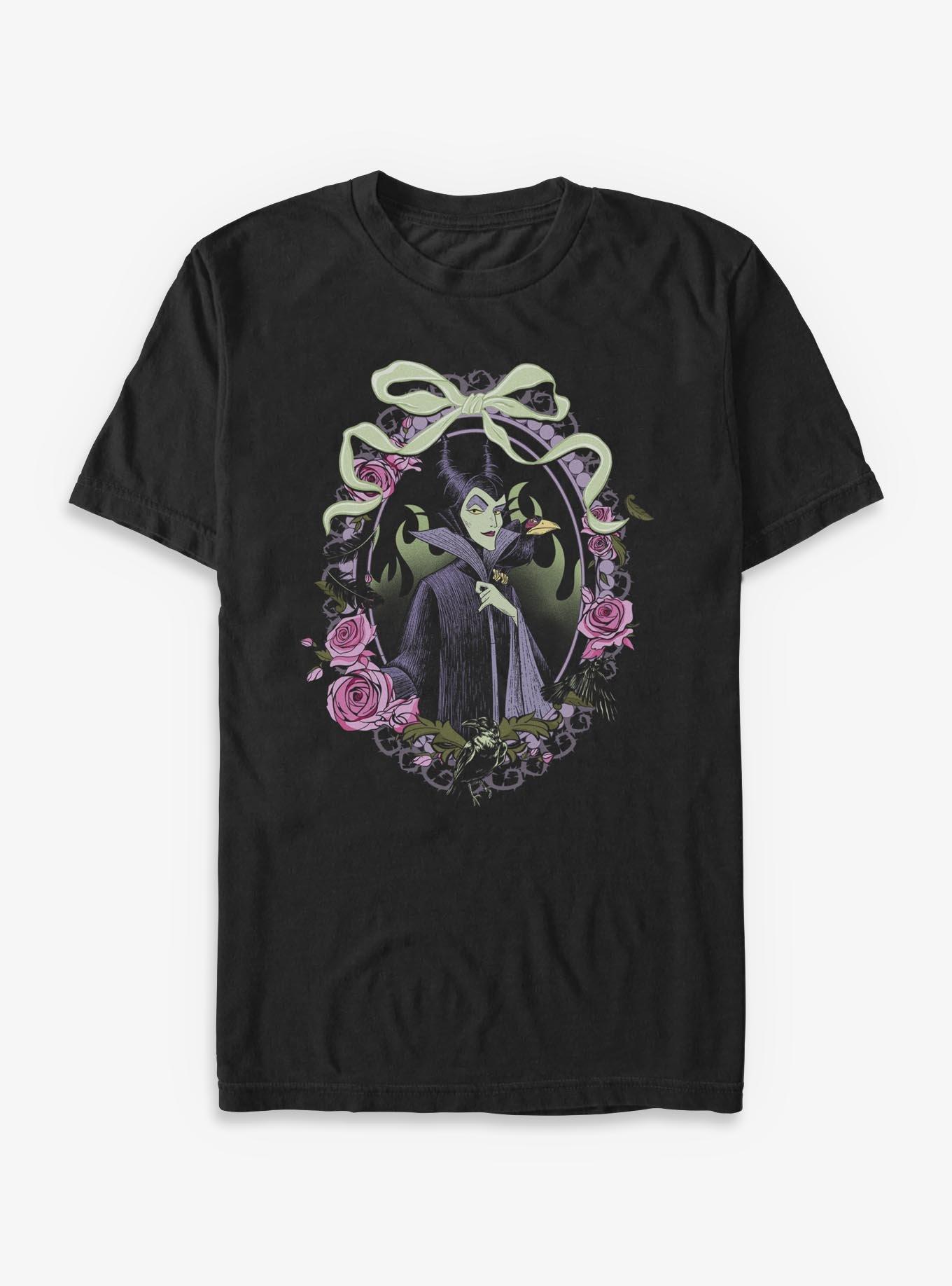 Disney Villains Maleficent Floral Frame Portrait T-Shirt