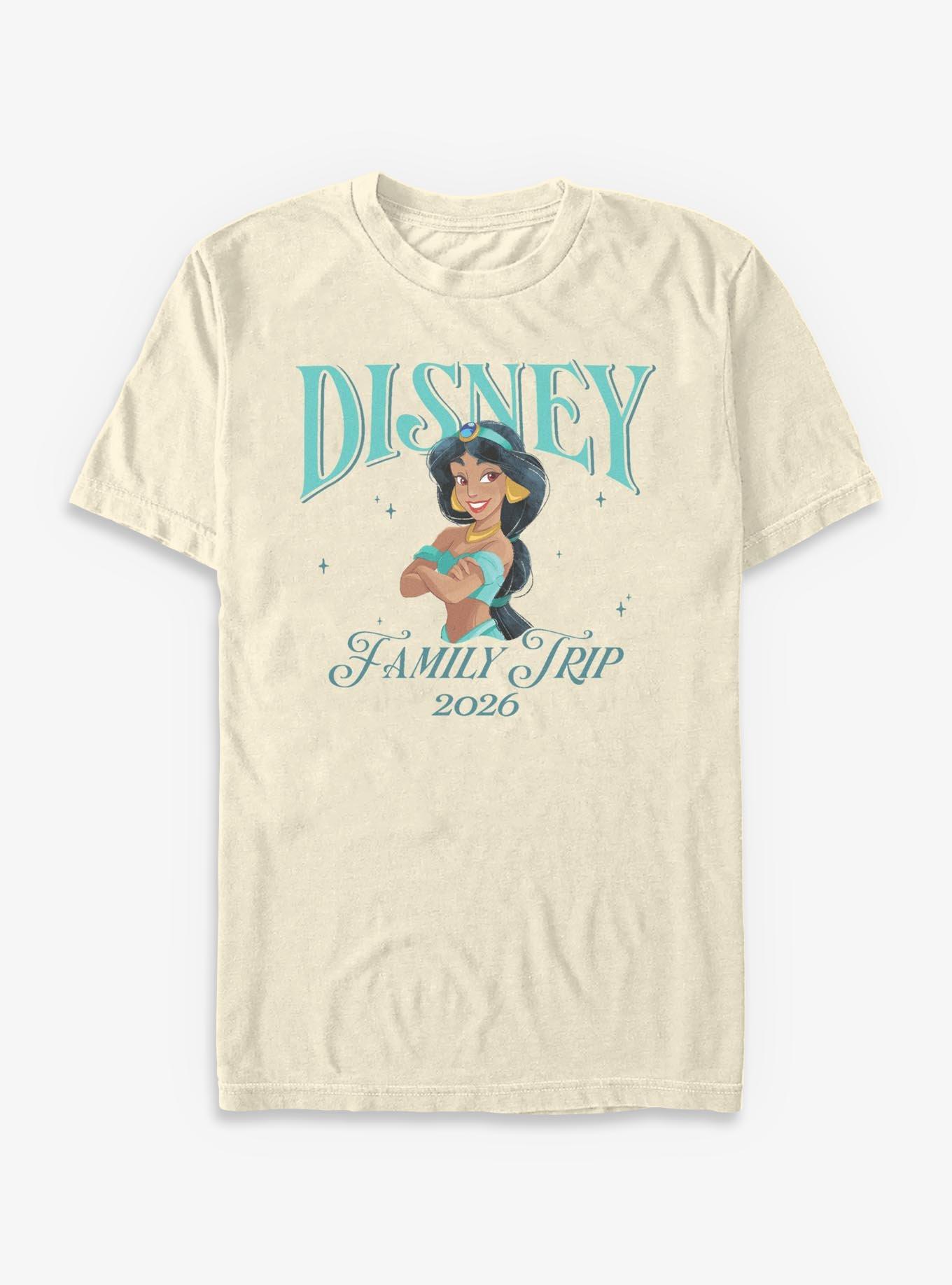 Disney Princesses Jasmine Family Trip 2026 T-Shirt - BEIGETAN