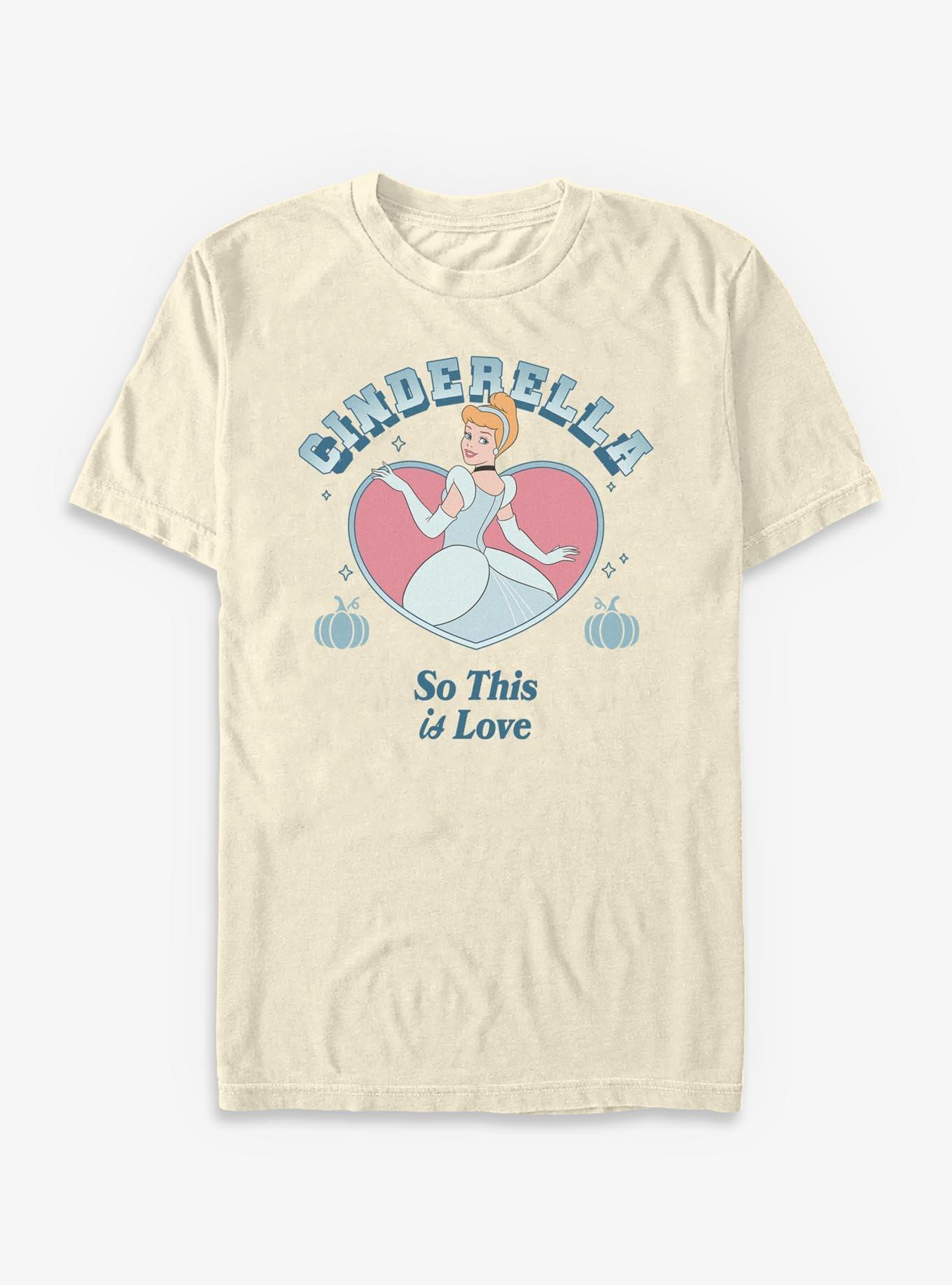 Disney Princesses Cinderella Heart T-Shirt, OFF WHITE, hi-res view 1