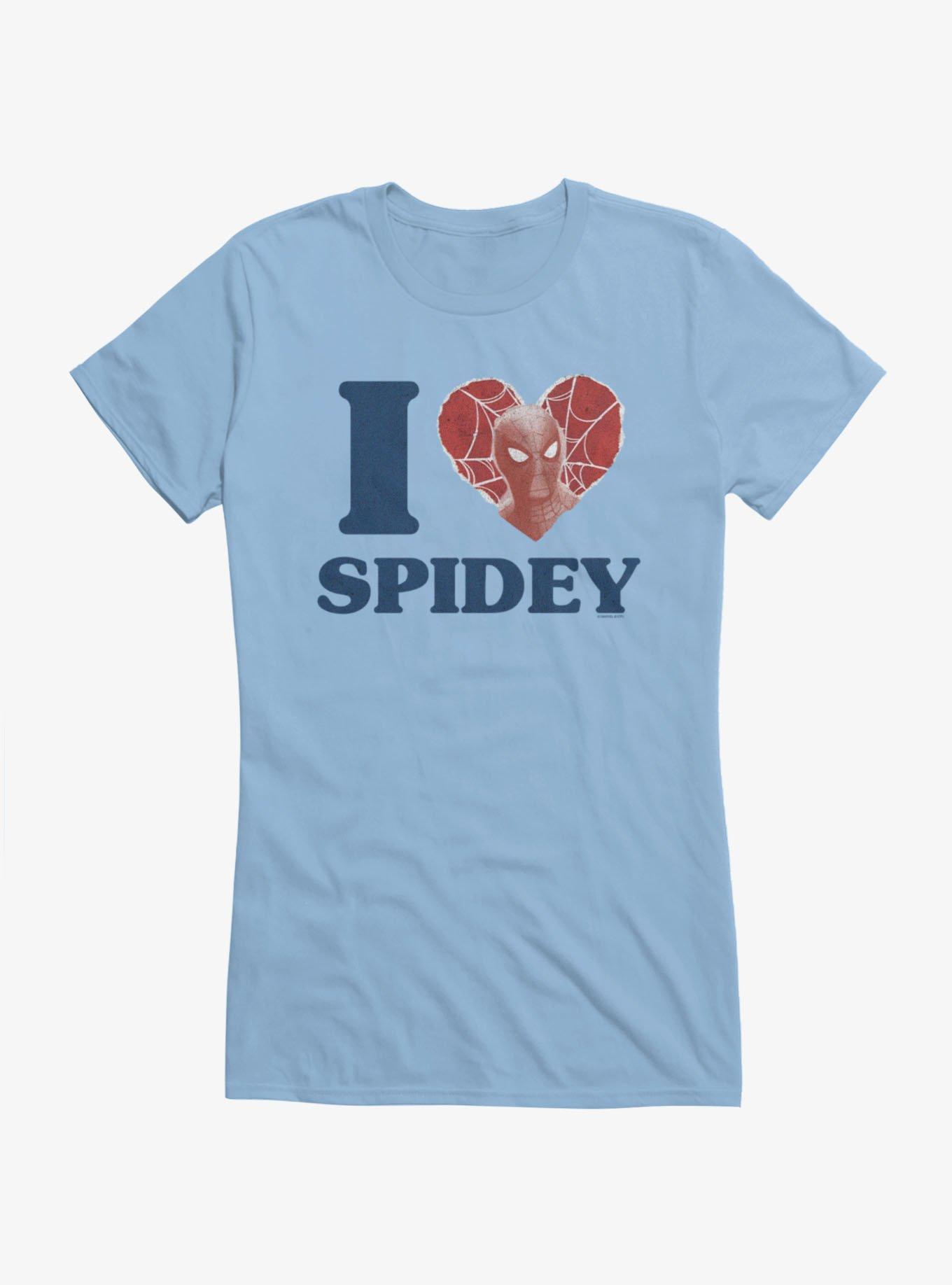 Marvel Spider-Man Brand New Day I Love Spidey Face Heart Girls T-Shirt