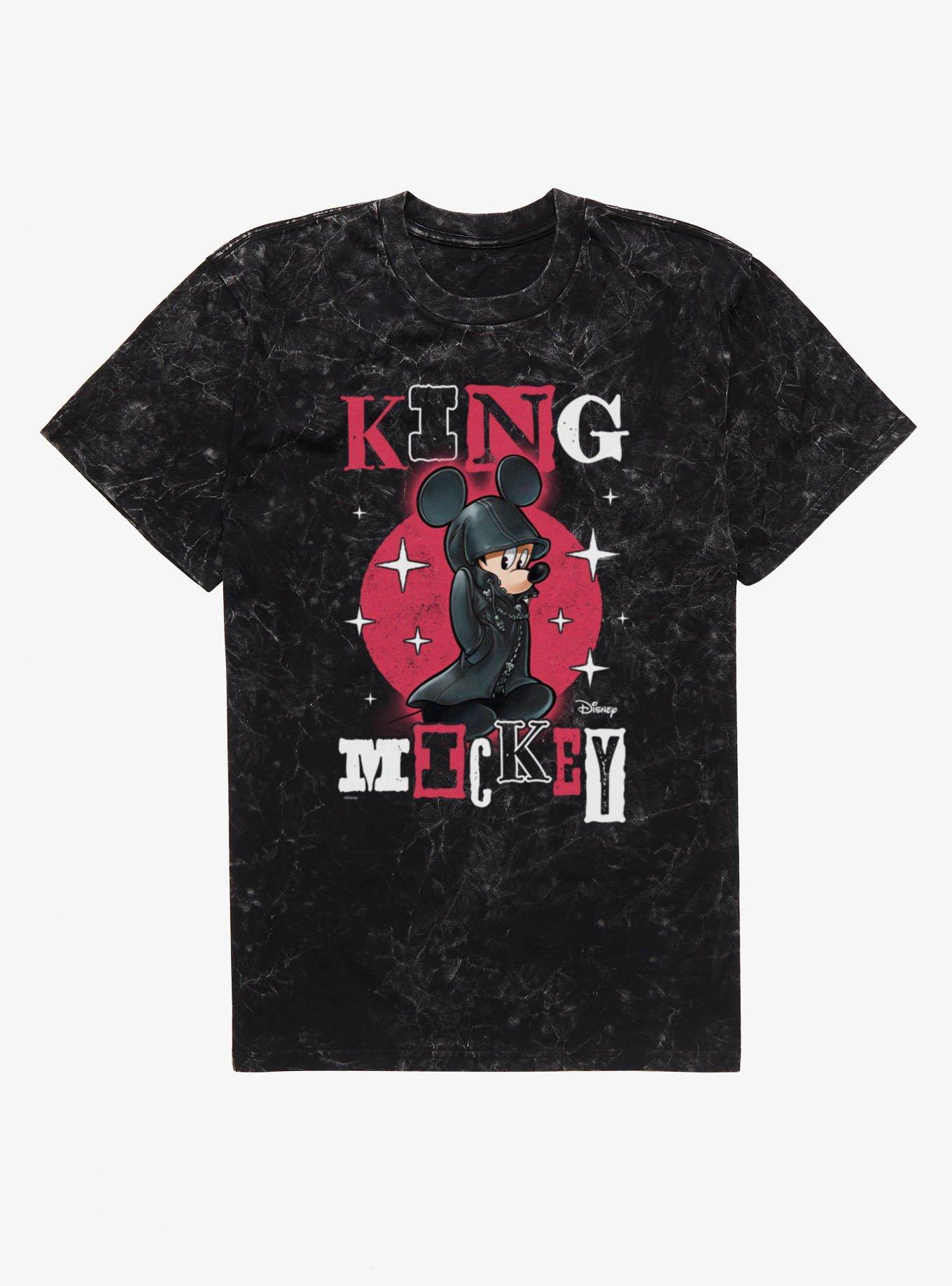 Disney Kingdom Hearts King Mickey Punk Mineral Wash T-Shirt