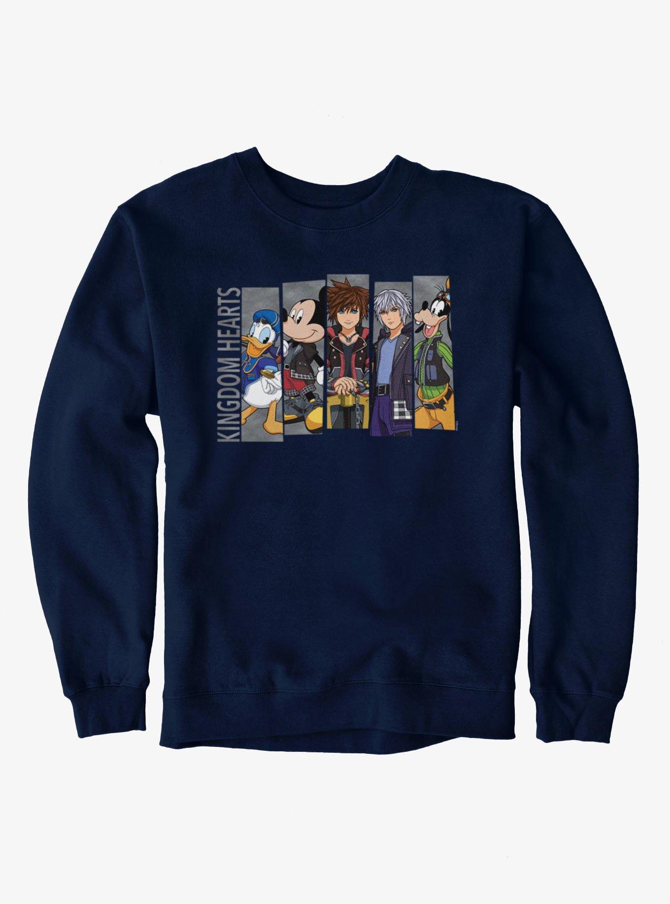 Disney Kingdom Hearts Heroes Line Up Panels Sweatshirt