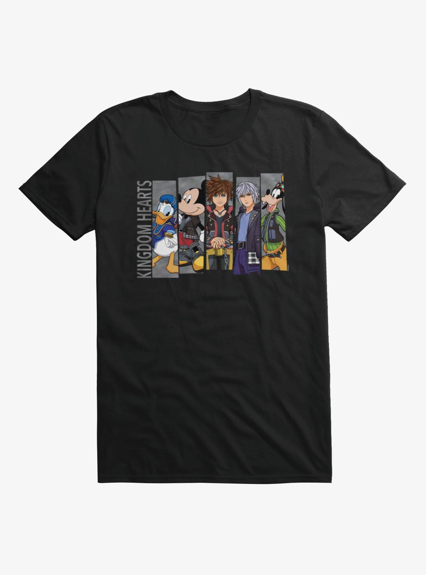 Disney Kingdom Hearts Heroes Line Up Panels T-Shirt