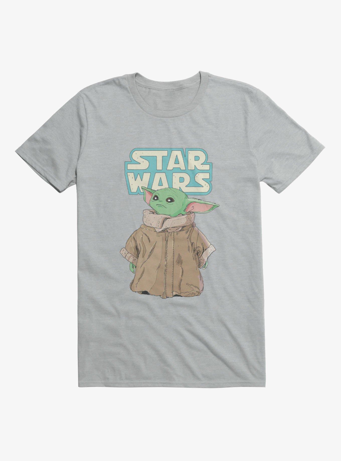 Star Wars The Mandalorian With Blue Logo T-Shirt