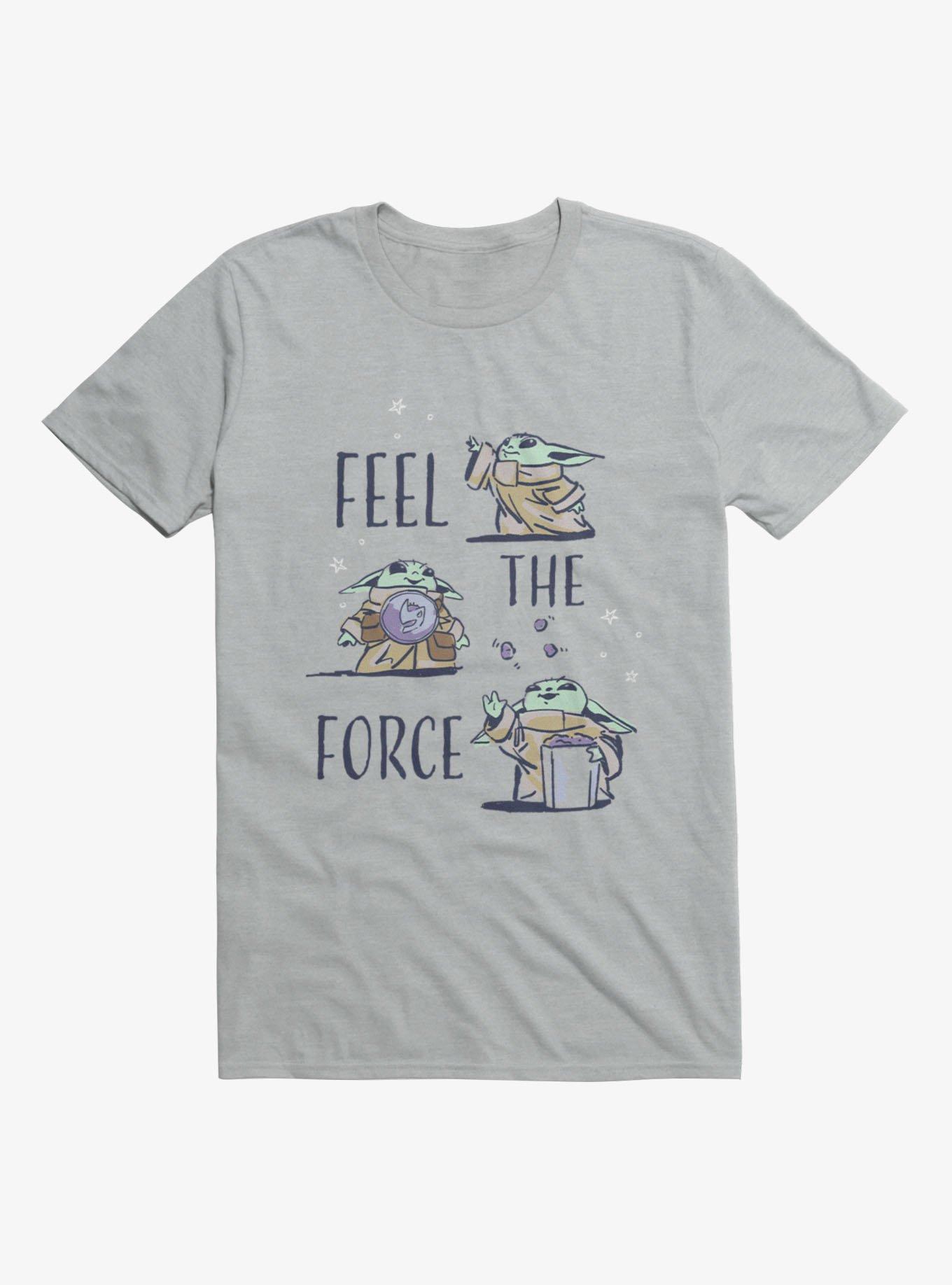 Star Wars The Mandalorian And Grogu Feel The Force Cute T-Shirt, , hi-res view 1