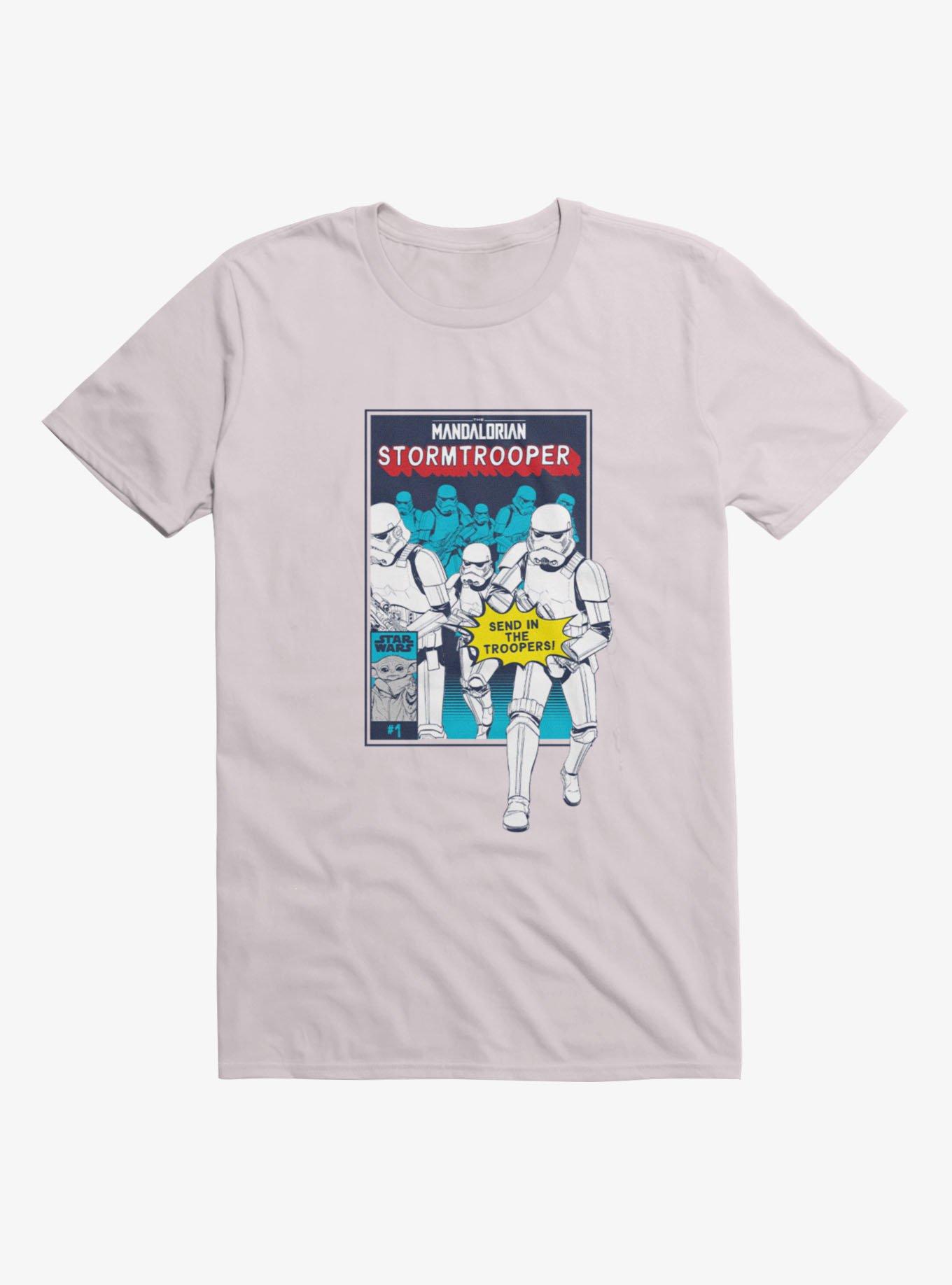 Star Wars The Mandalorian Stormtrooper Comic Art T-Shirt