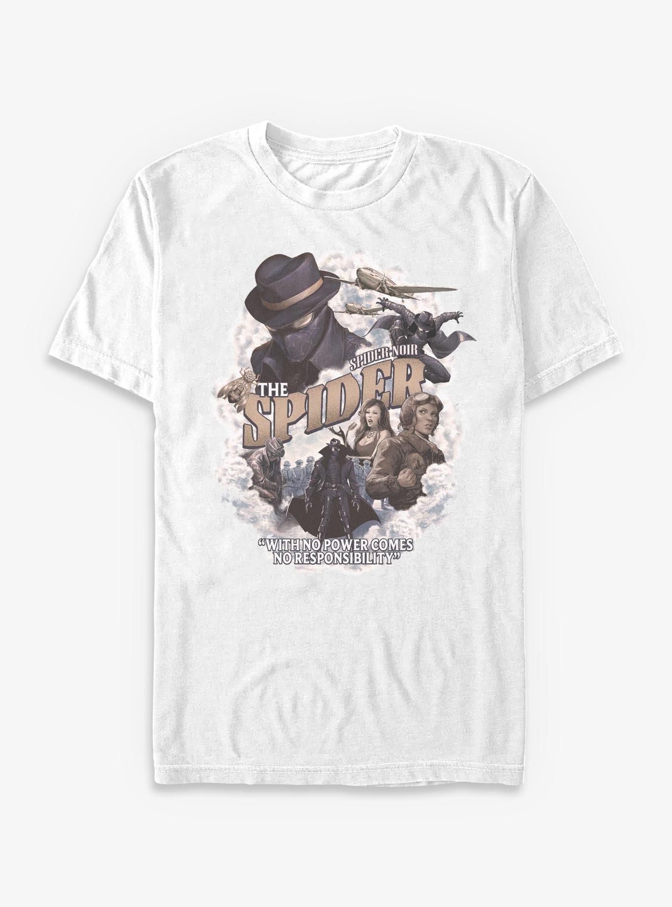 Marvel Spider-Man Noir Poster T-Shirt, WHITE, hi-res view 1