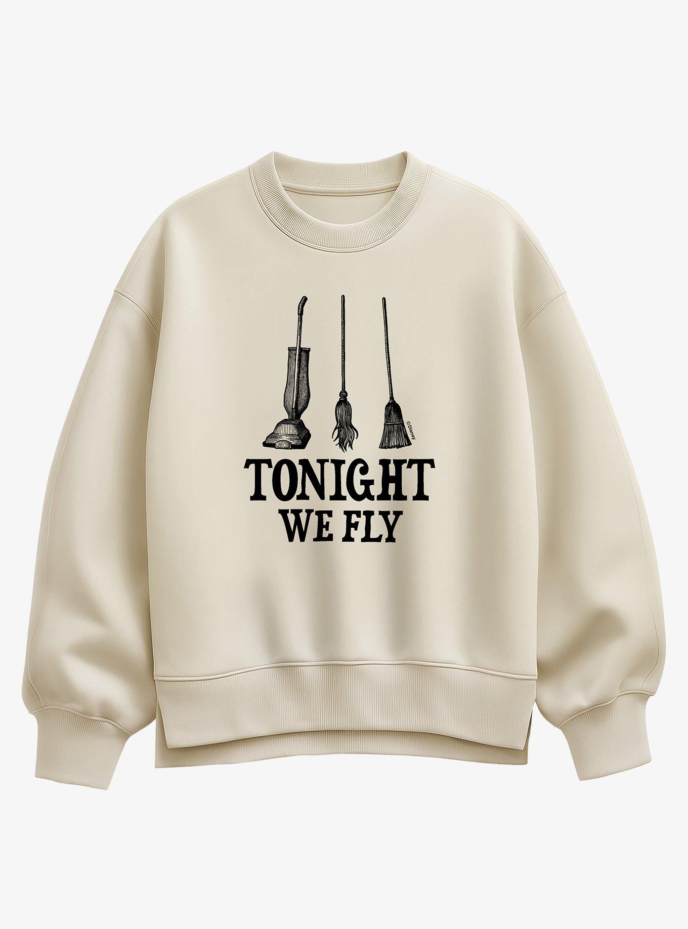 Disney Hocus Pocus Tonight We Fly Girls Oversized Sweatshirt