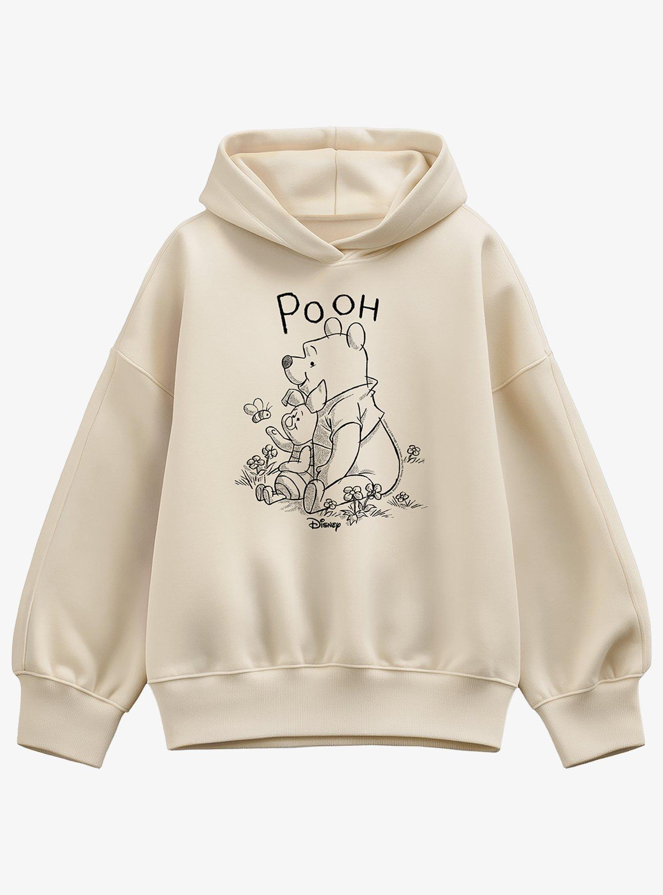 Disney Winnie The Pooh And Piglet Girls Oversized Hoodie