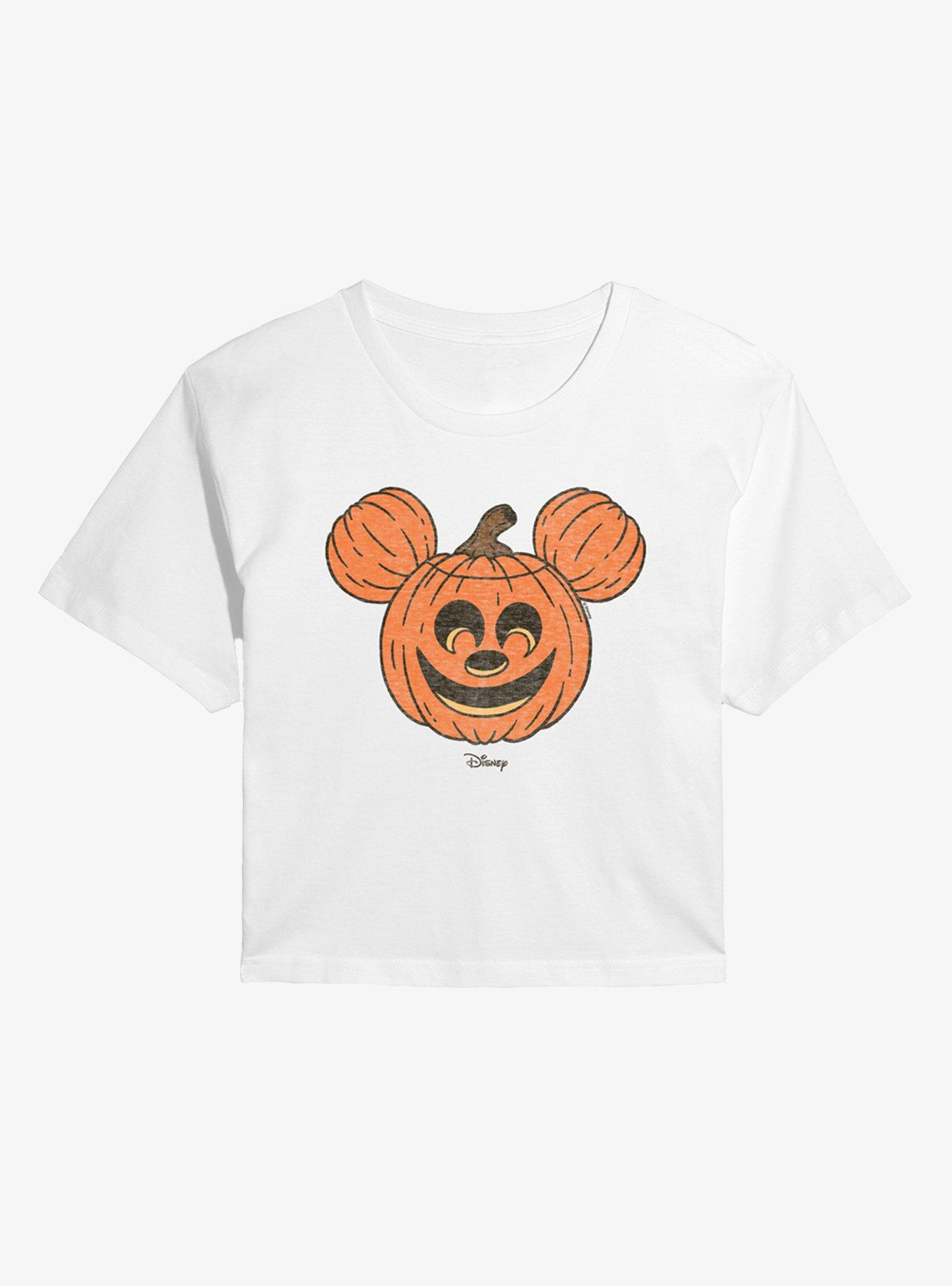 Disney Disney Mickey Mouse Pumpkin Girls Crop T-Shirt