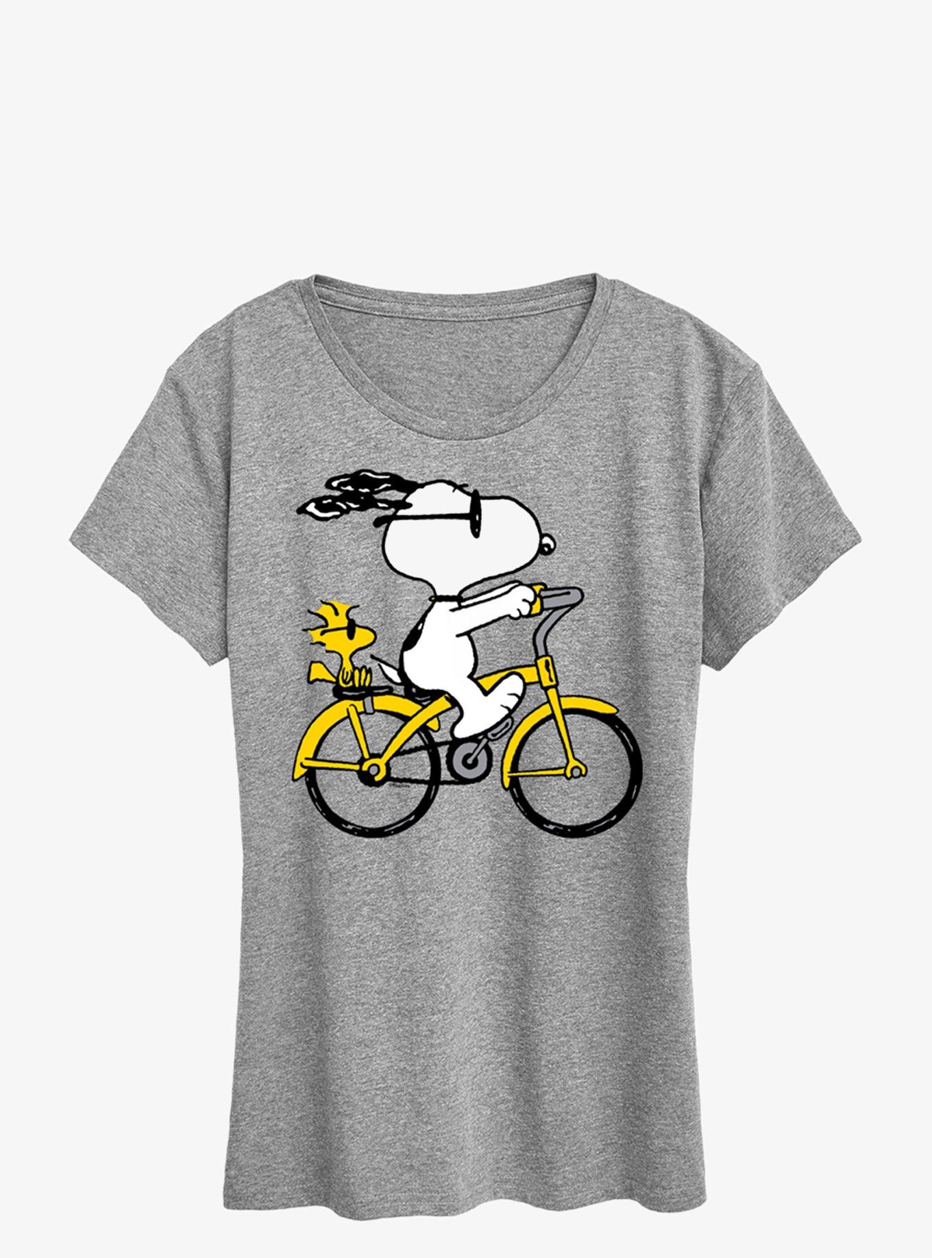 Peanuts Snoopy And Woodstock Riding Bike Girls T-Shirt