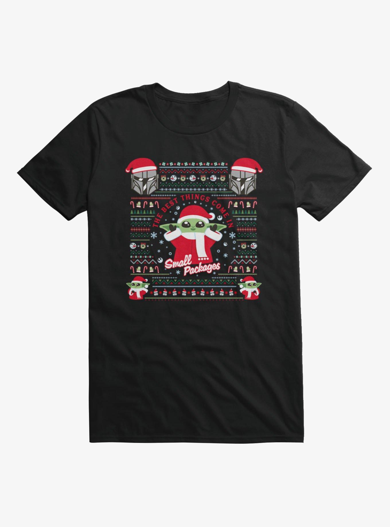 Star Wars Grogu Best Things Come In Small Packages Christmas T-Shirt