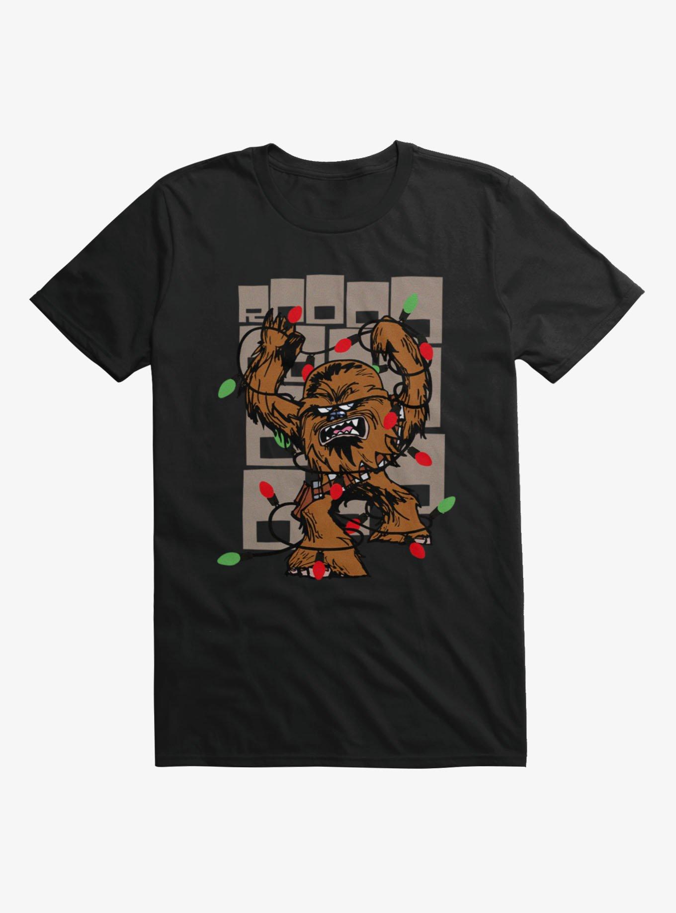 Star Wars A New Hope Chewbacca Christmas Lights Wookiee T-Shirt