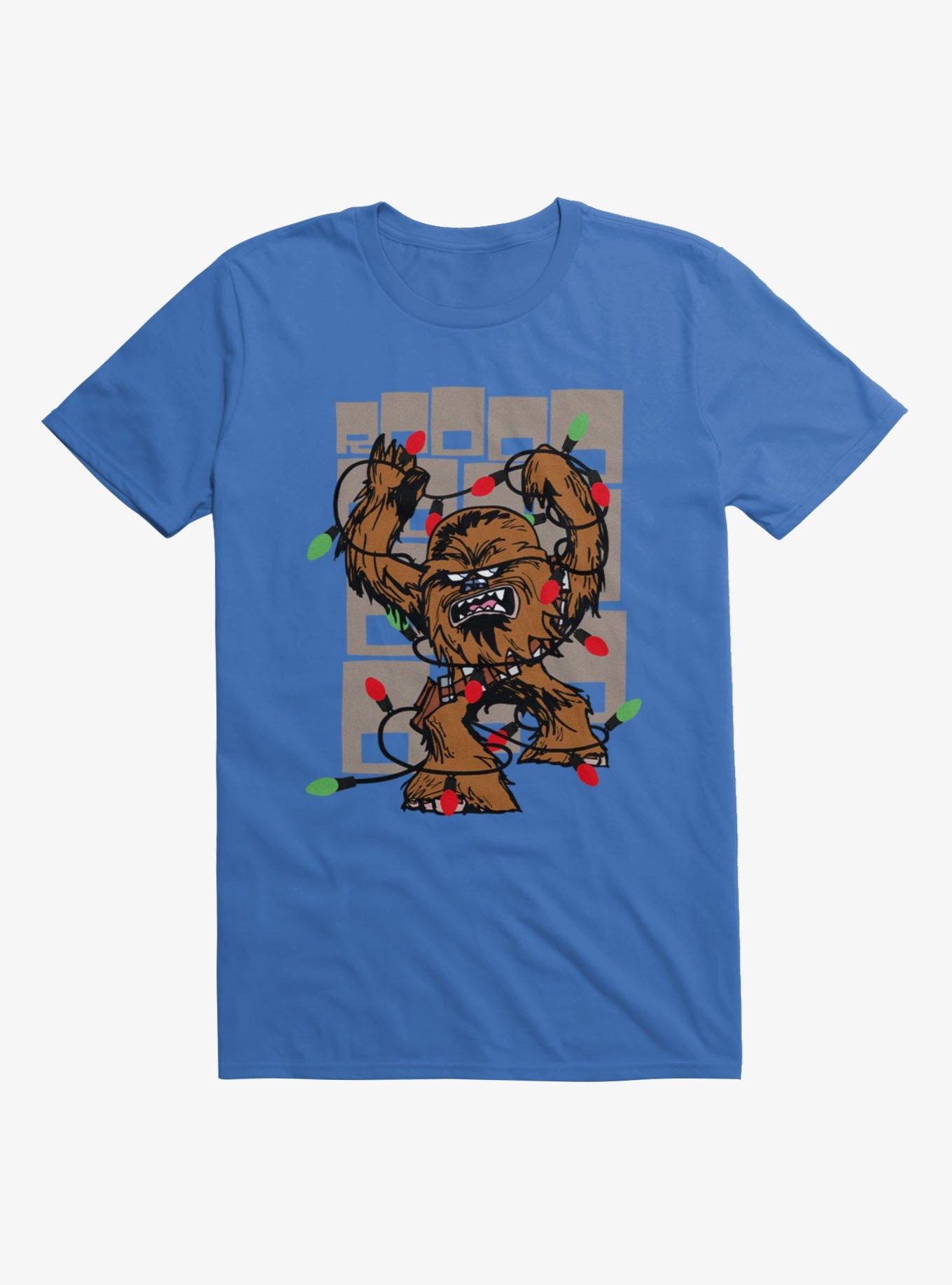 Star Wars A New Hope Chewbacca Christmas Lights Wookiee T-Shirt