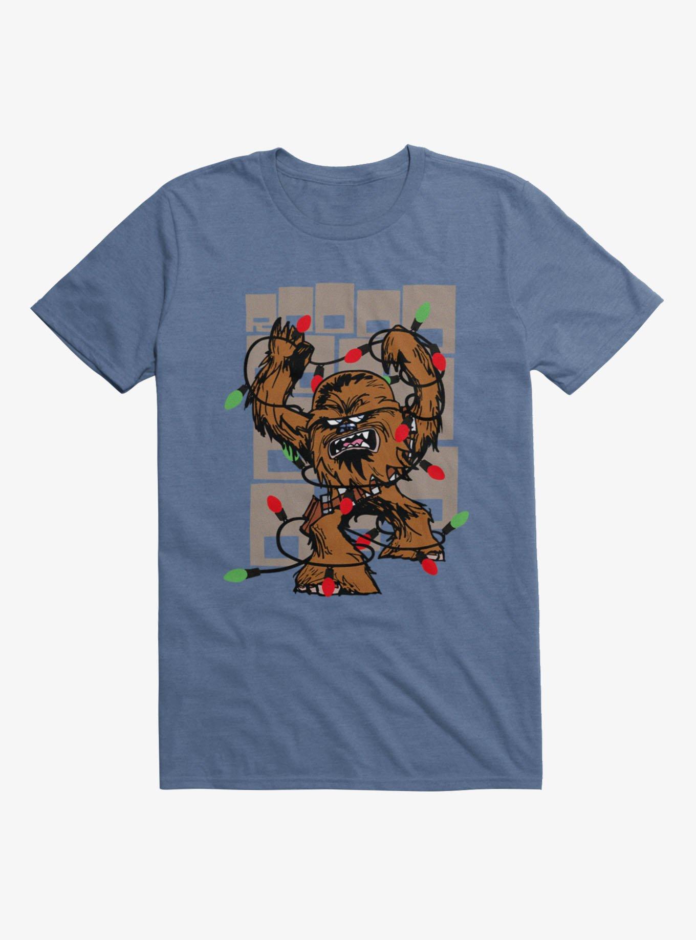 Star Wars A New Hope Chewbacca Christmas Lights Wookiee T-Shirt
