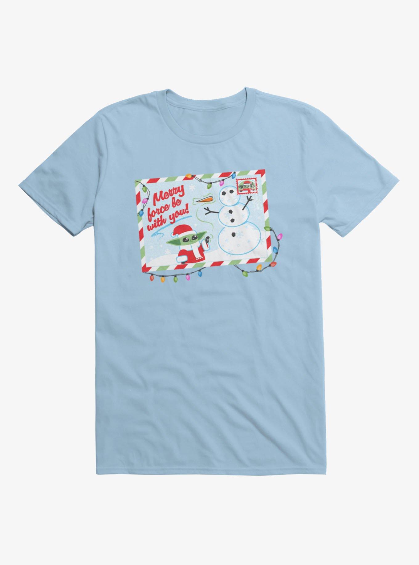 Star Wars The Mandalorian Merry Force Be With You Christmas Card T-Shirt