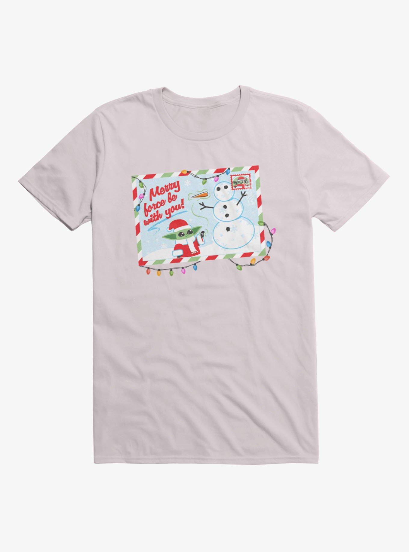 Star Wars The Mandalorian Merry Force Be With You Christmas Card T-Shirt