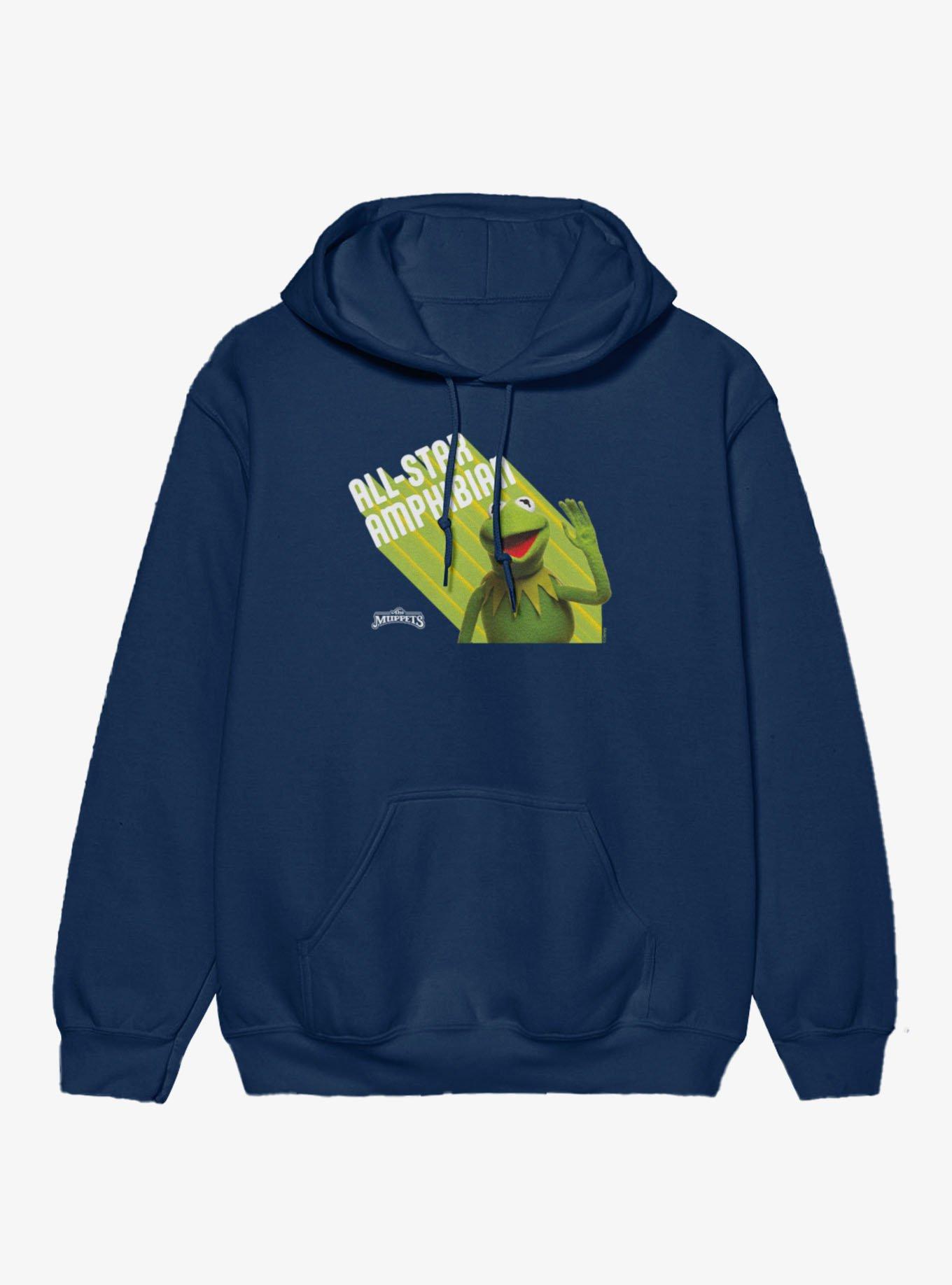 Disney The Muppets All-Star Amphibian Kermit Hoodie, NAVY, hi-res view 1